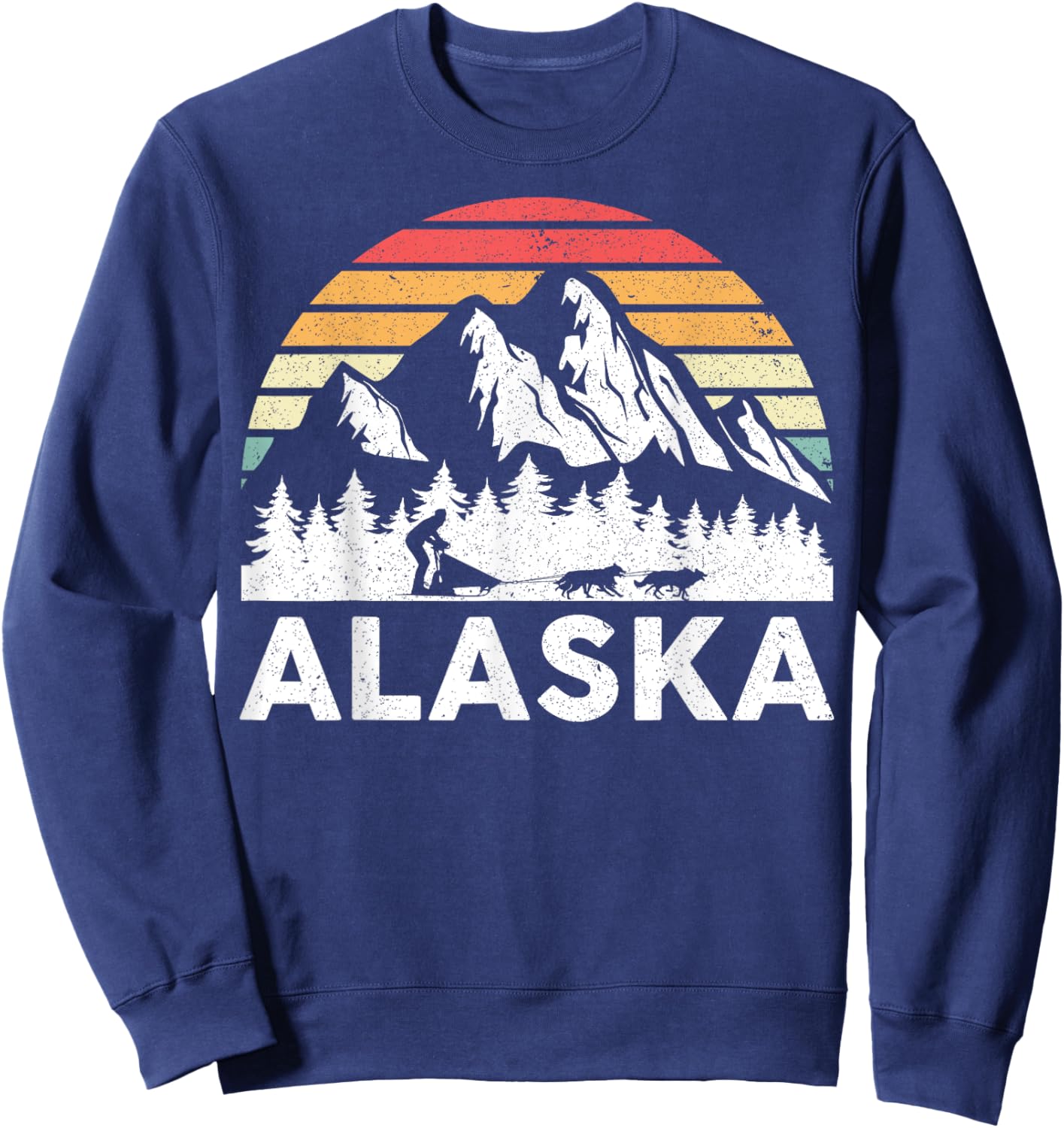 Alaska - Dog Sledding Mush Husky sled dogs Mushing Musher Sweatshirt - Sweatshirt | Navy