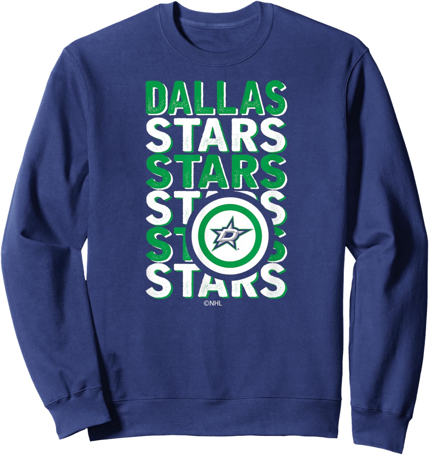 Dallas Stars Repeat Black Officially Licensed Sweatshirt - Sweatshirt | Navy