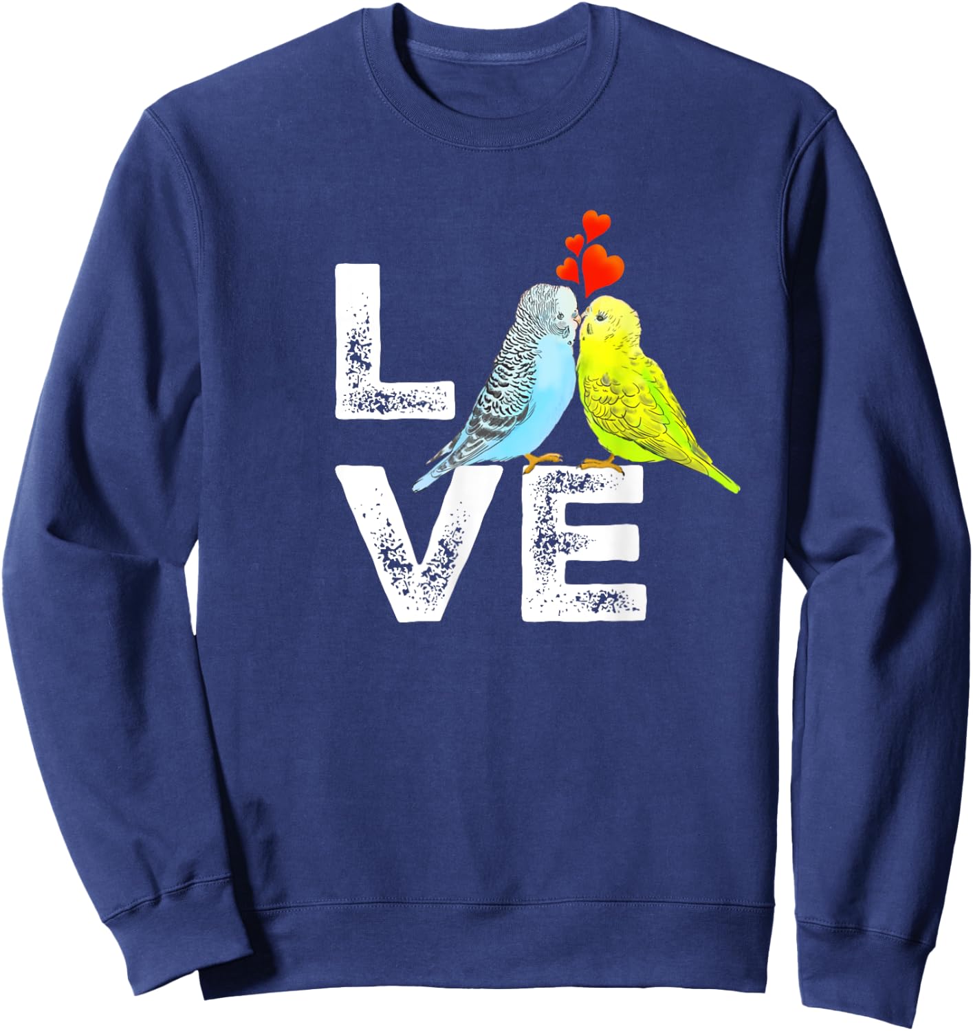Cute Parrot Parakeet Family Love Men Women Boys Girls Sweatshirt - Sweatshirt | Navy