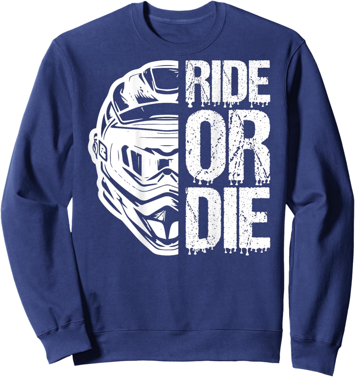 Supersportler Ride or die Motorrad Helm Sweatshirt - Sweatshirt | Navy