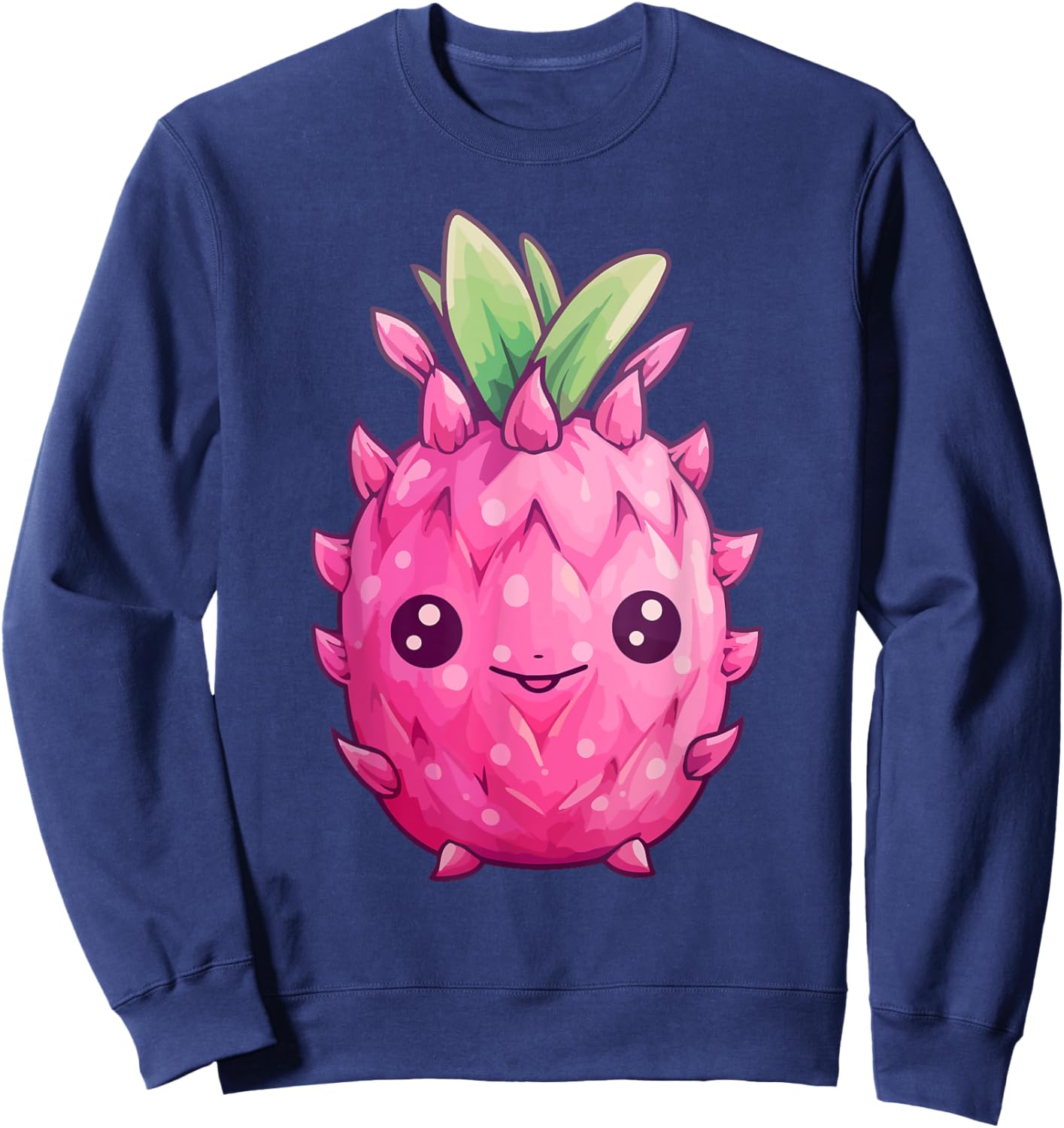 Kawaii Fruits Design - Kawaii Dragonfruit Sweatshirt - Sweatshirt | Navy
