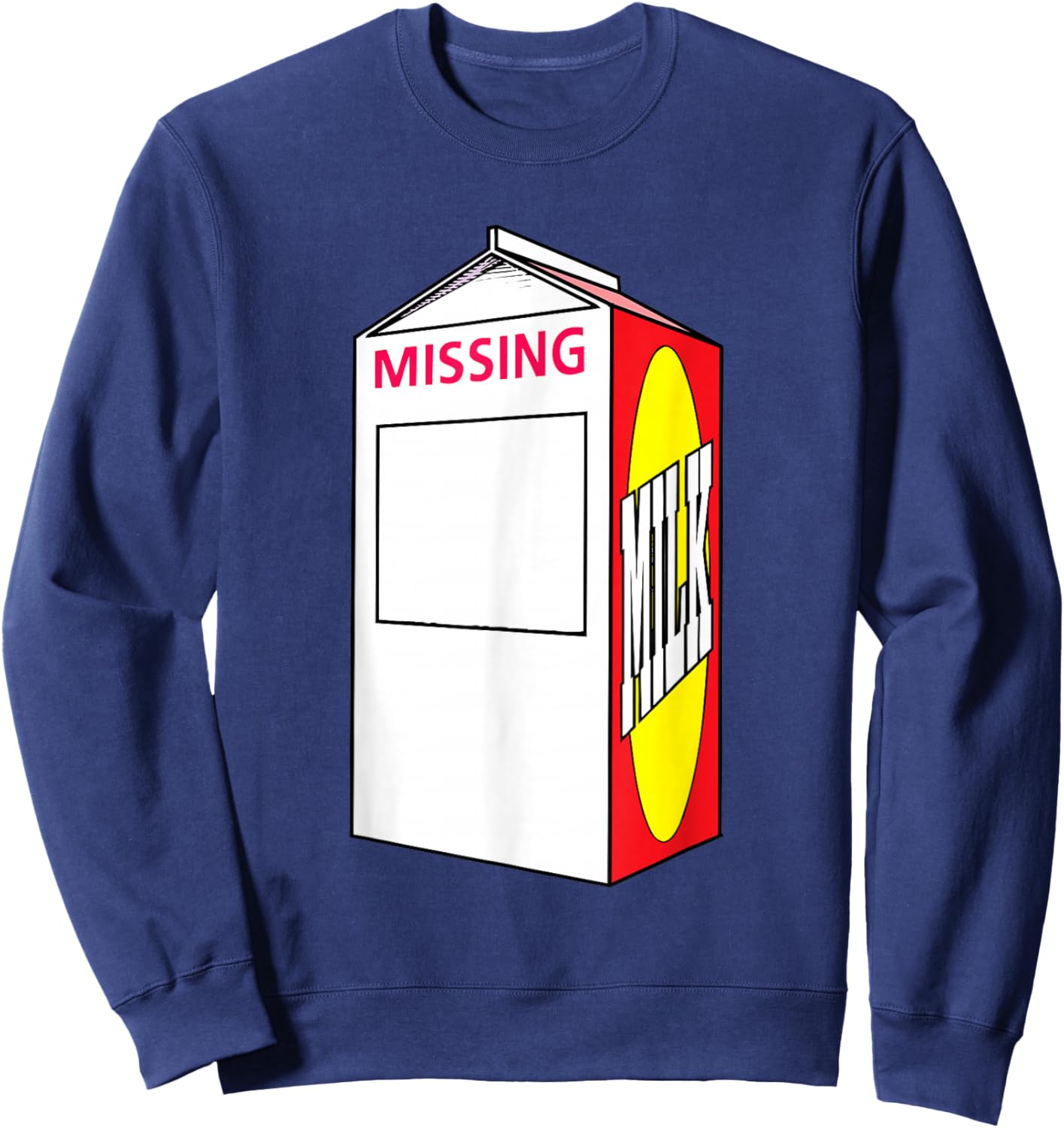 Missing Person milk Carton Sweatshirt - Sweatshirt | Navy