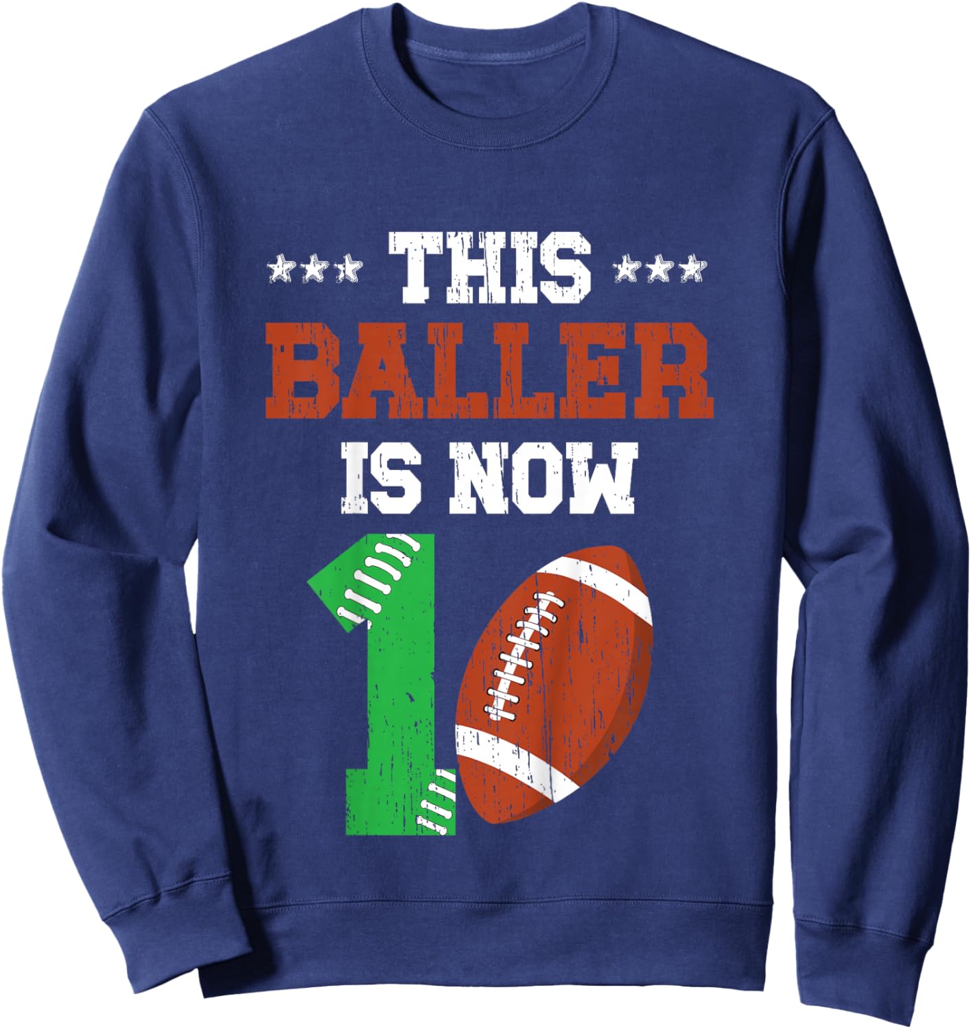 Kids 1st Birthday Party Football Boy One Year Old Football Player Sweatshirt - Sweatshirt | Navy