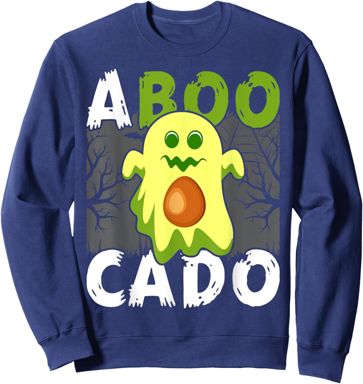 ABooCado Shirt Cute Avocado Halloween Shirt Avocado Sweatshirt - Sweatshirt | Navy