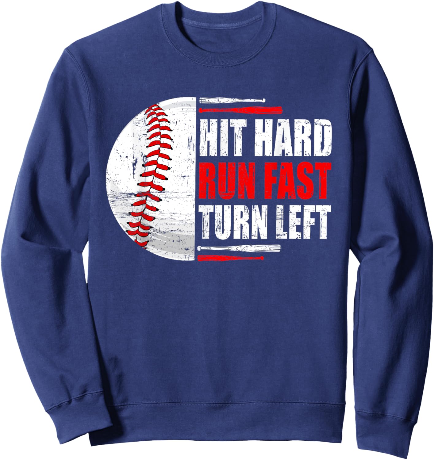 Vintage Baseball Lover Player Graphic Funny For Boys Men Sweatshirt - Sweatshirt | Navy