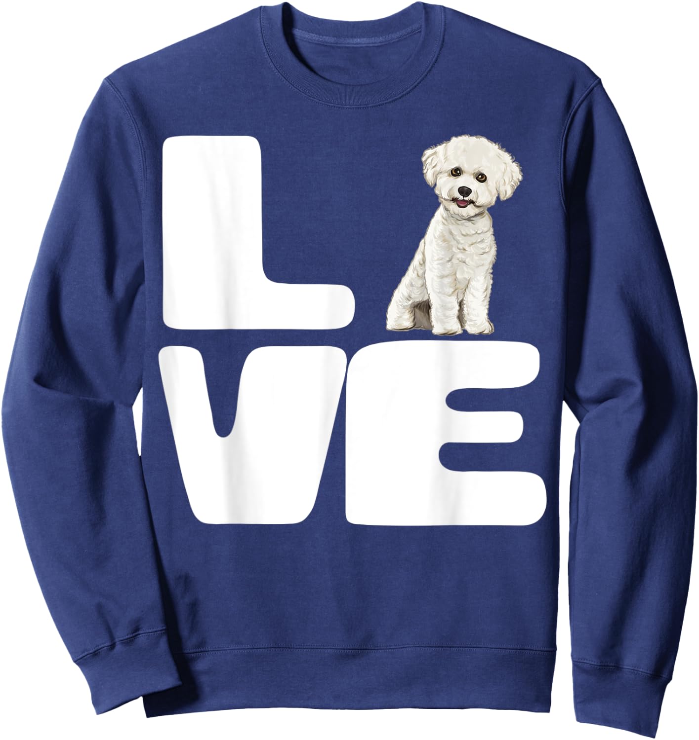 Love My Bichons Frise Dog Lover Gift Women Sweatshirt - Sweatshirt | Navy