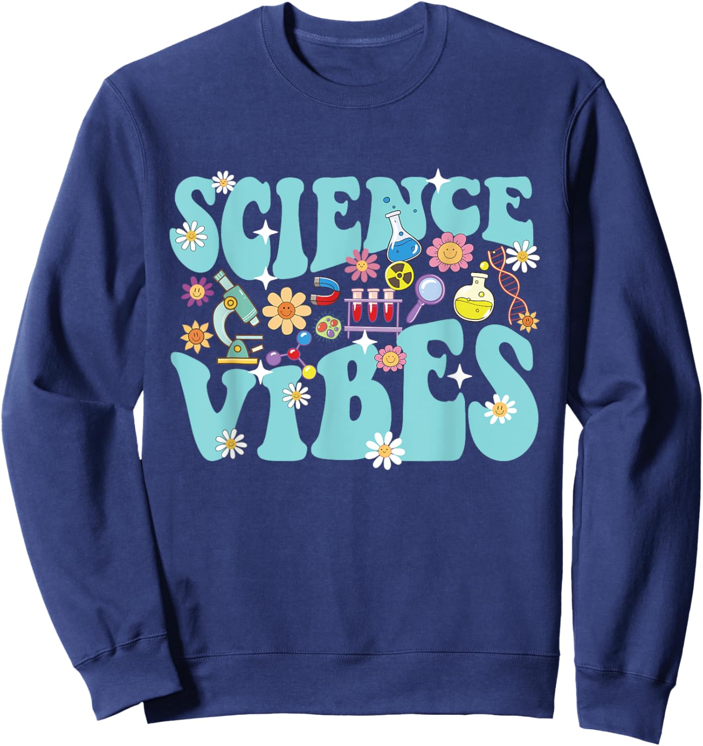 Science Vibes - Biology Lover Science Fan Biologist Sweatshirt - Sweatshirt | Navy