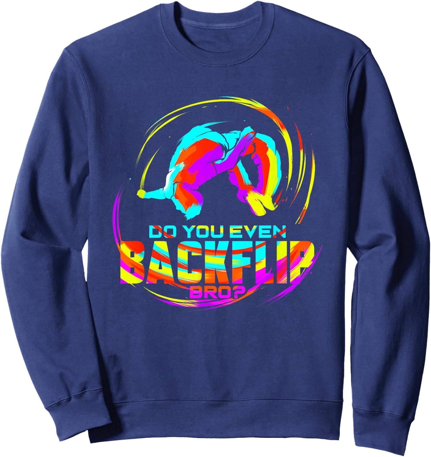 Parkour Runner Gift Traceur Reverse Salto Backflip Sweatshirt - Sweatshirt | Navy