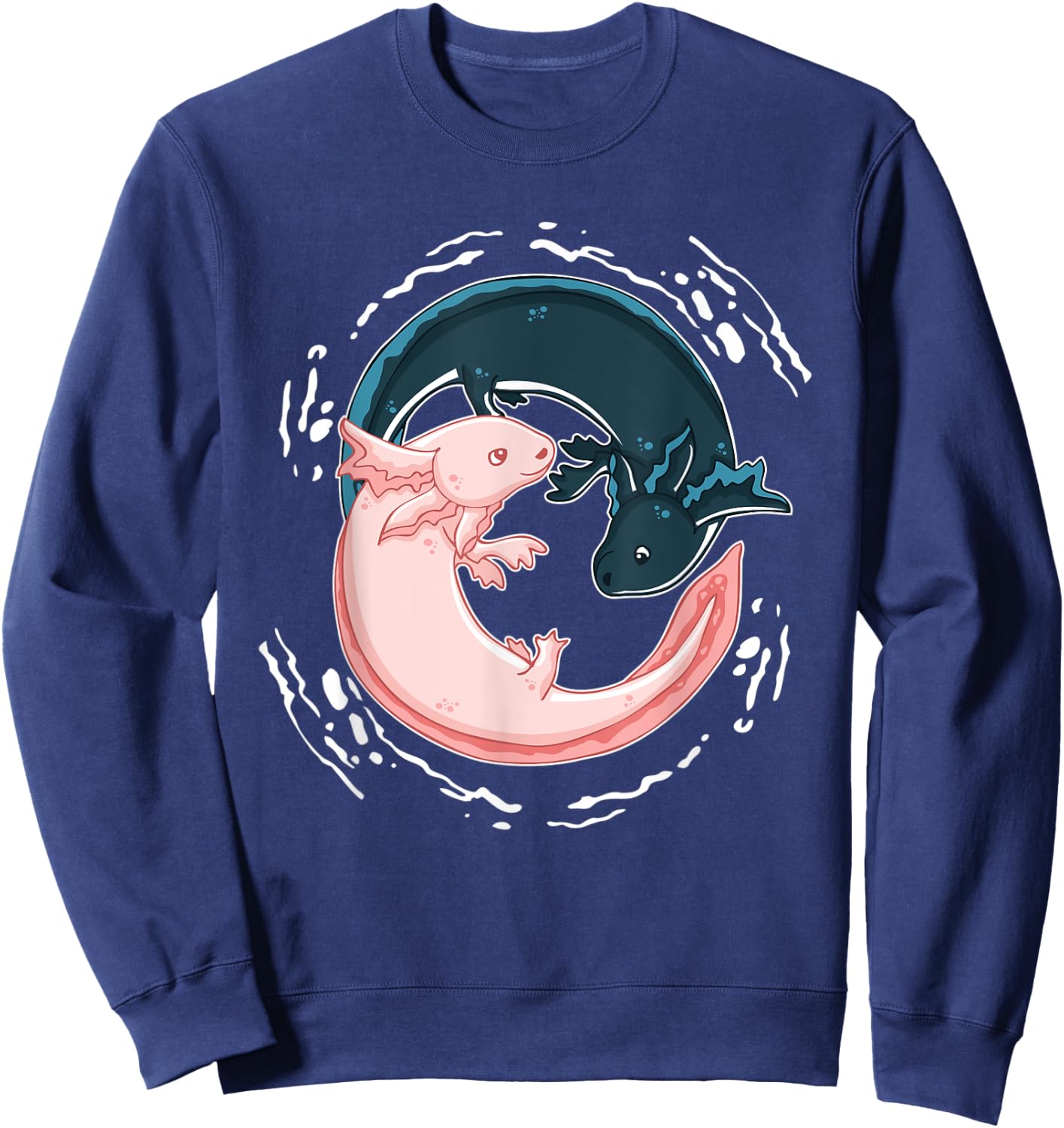 Yin Yang Axolotls Zen Axolotl Meditation Yoga Shirt Sweatshirt - Sweatshirt | Navy