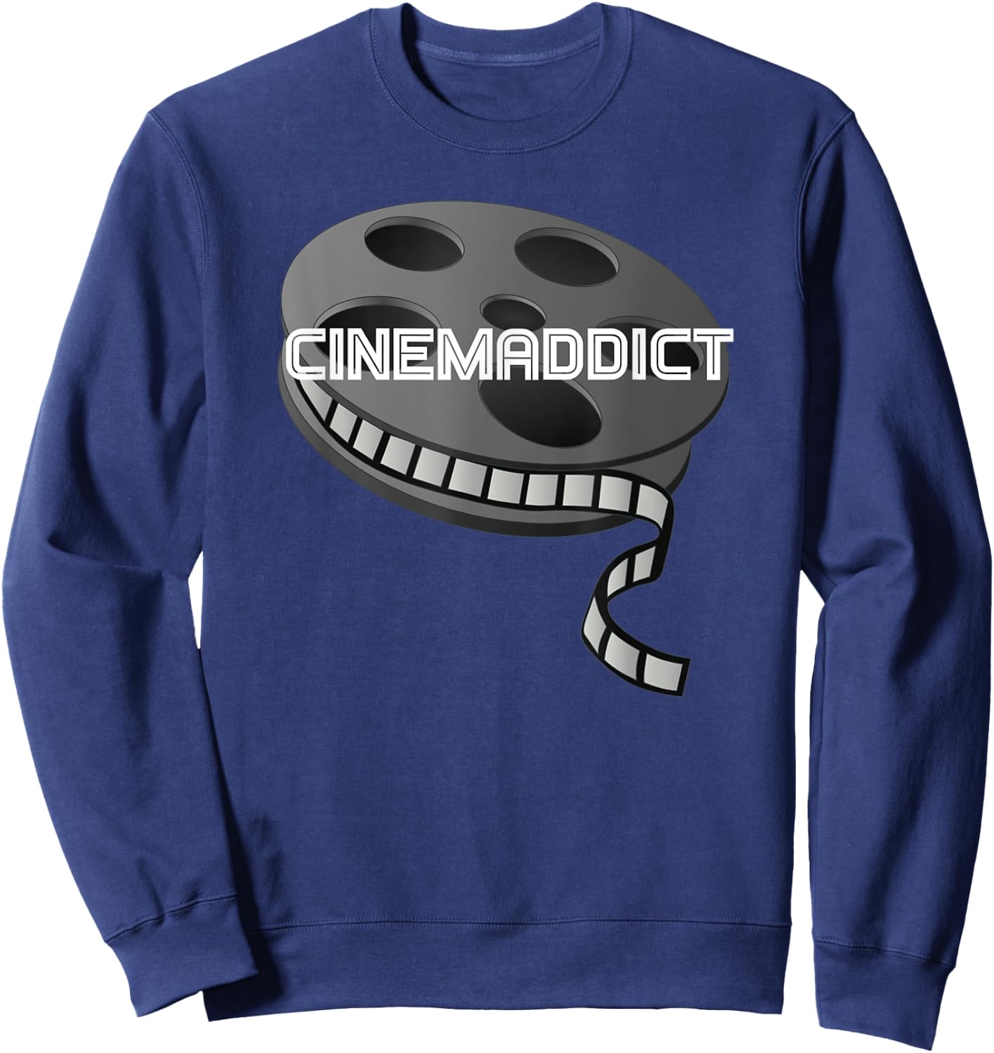 Cinemaddict Cinema Addict Movie Film Buff Sweatshirt - Sweatshirt | Navy