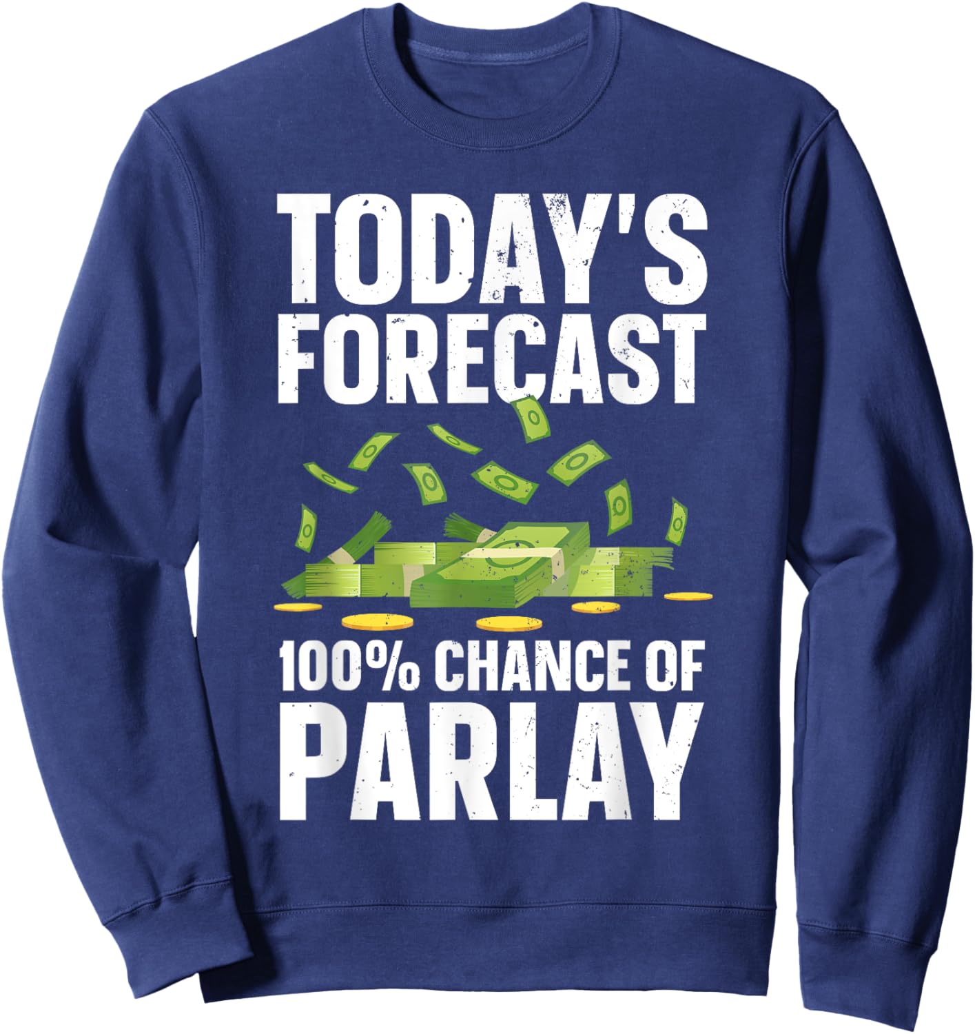 Parlay Sports Betting Design Women Sports Gambler Sweatshirt - Sweatshirt | Navy