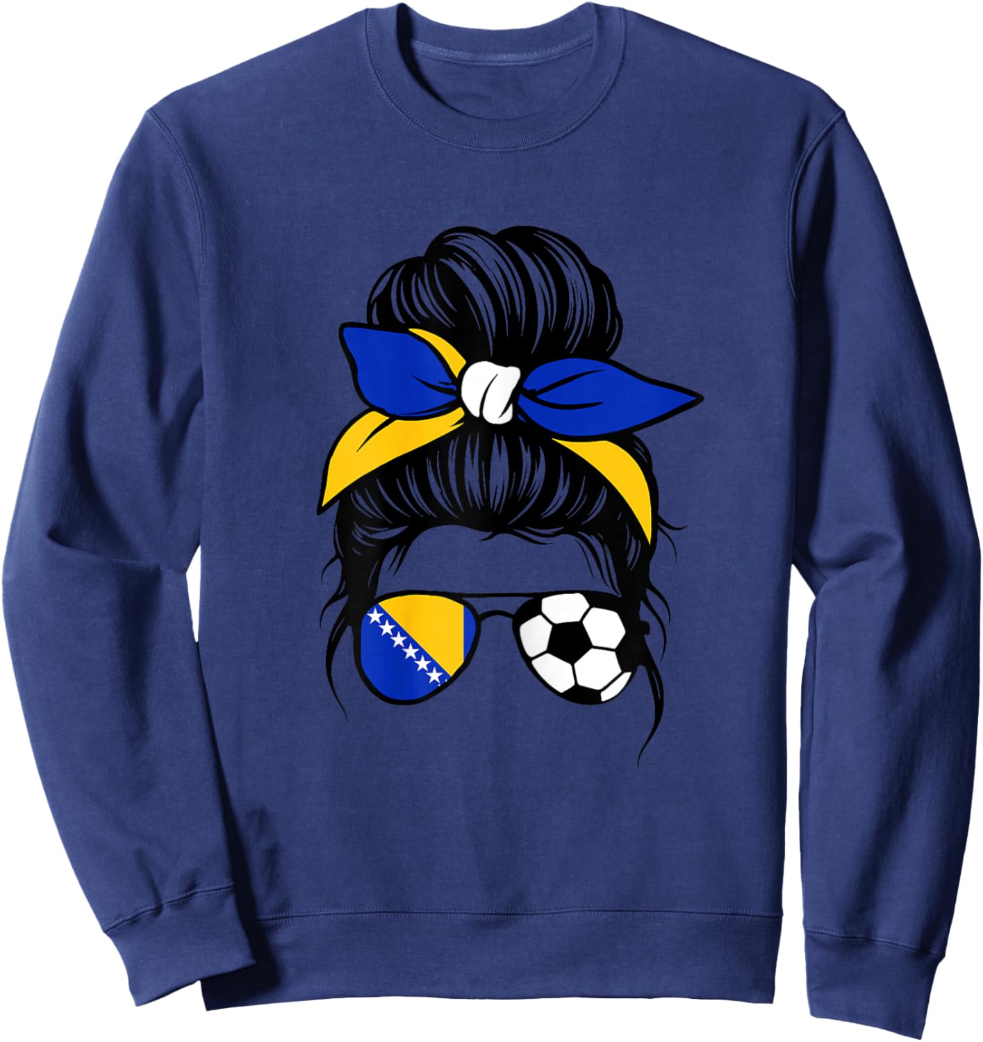 Bosnische Flagge Frauen Stolze Bosnien Fans Girls Sweatshirt - Sweatshirt | Navy