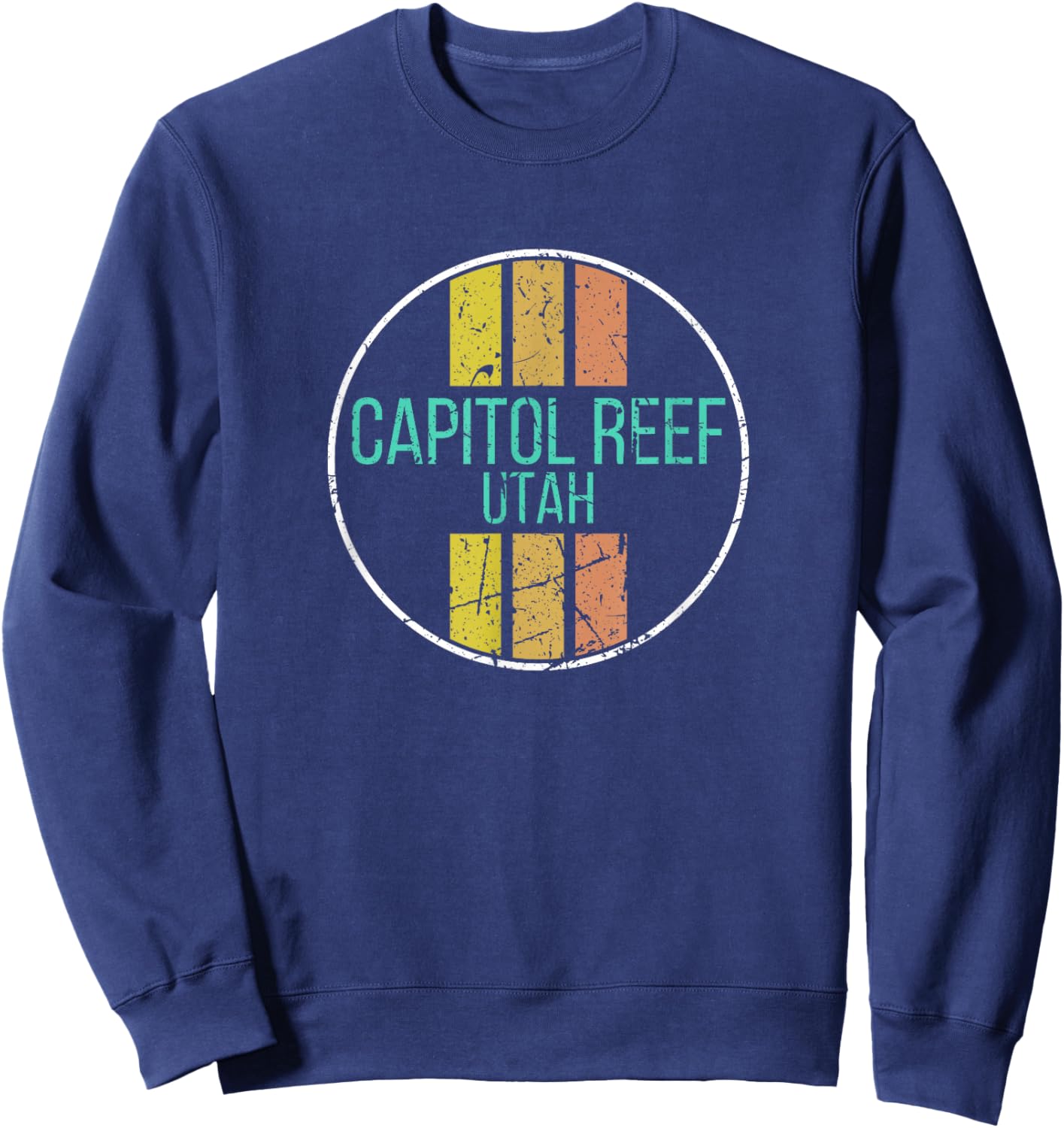 Capital Reef National Park Shirt - Retro National Park Sweatshirt - Sweatshirt | Navy