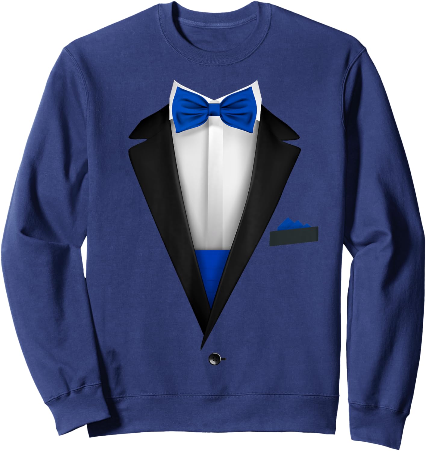 Tuxedo with Bowtie For Funny Wedding And Special Occasions Sweatshirt - Sweatshirt | Navy