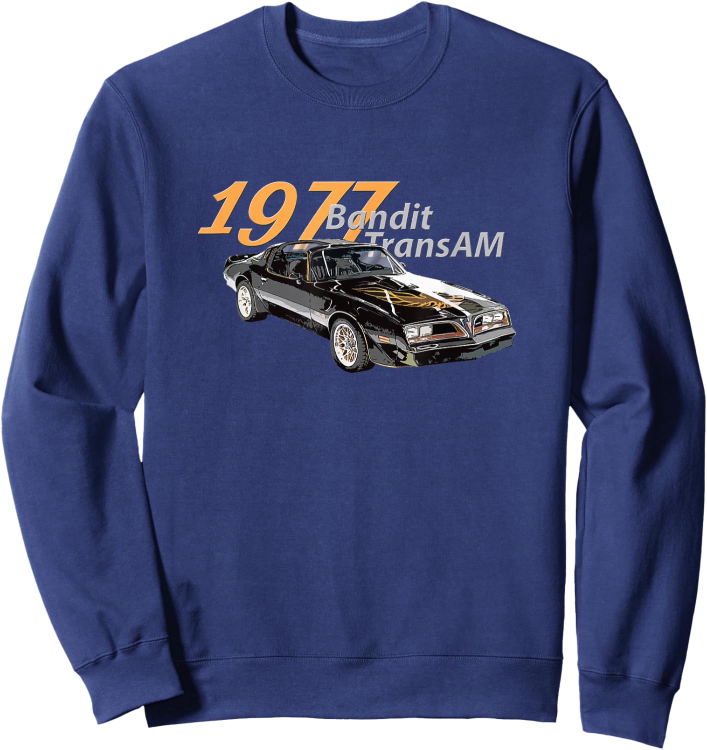 Vintage 1977 Bandit Trans AM - Muscle Cars, 1970s Sweatshirt - Sweatshirt | Navy