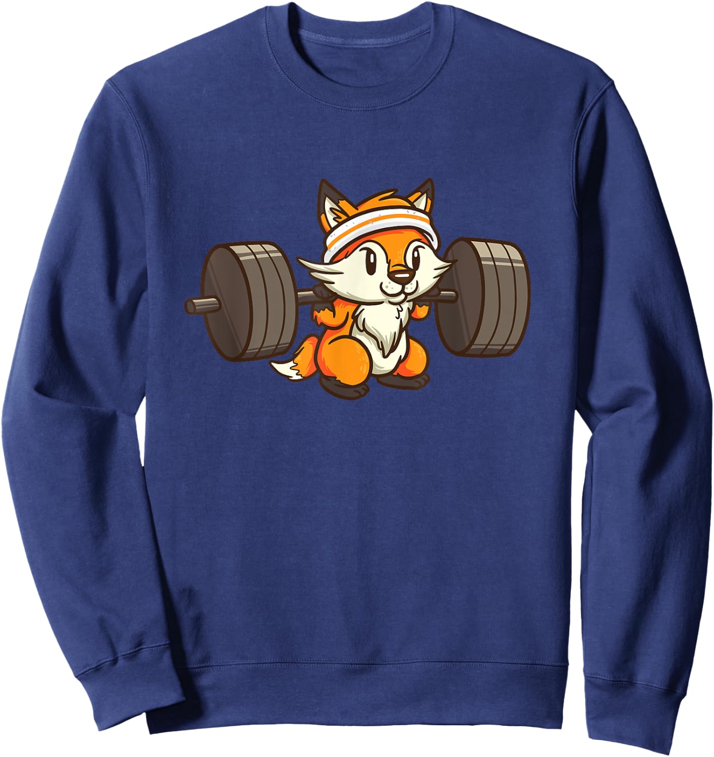 Fox Deadlift Powerlifting Weightlifting Gym Lovers Gift Sweatshirt - Sweatshirt | Navy