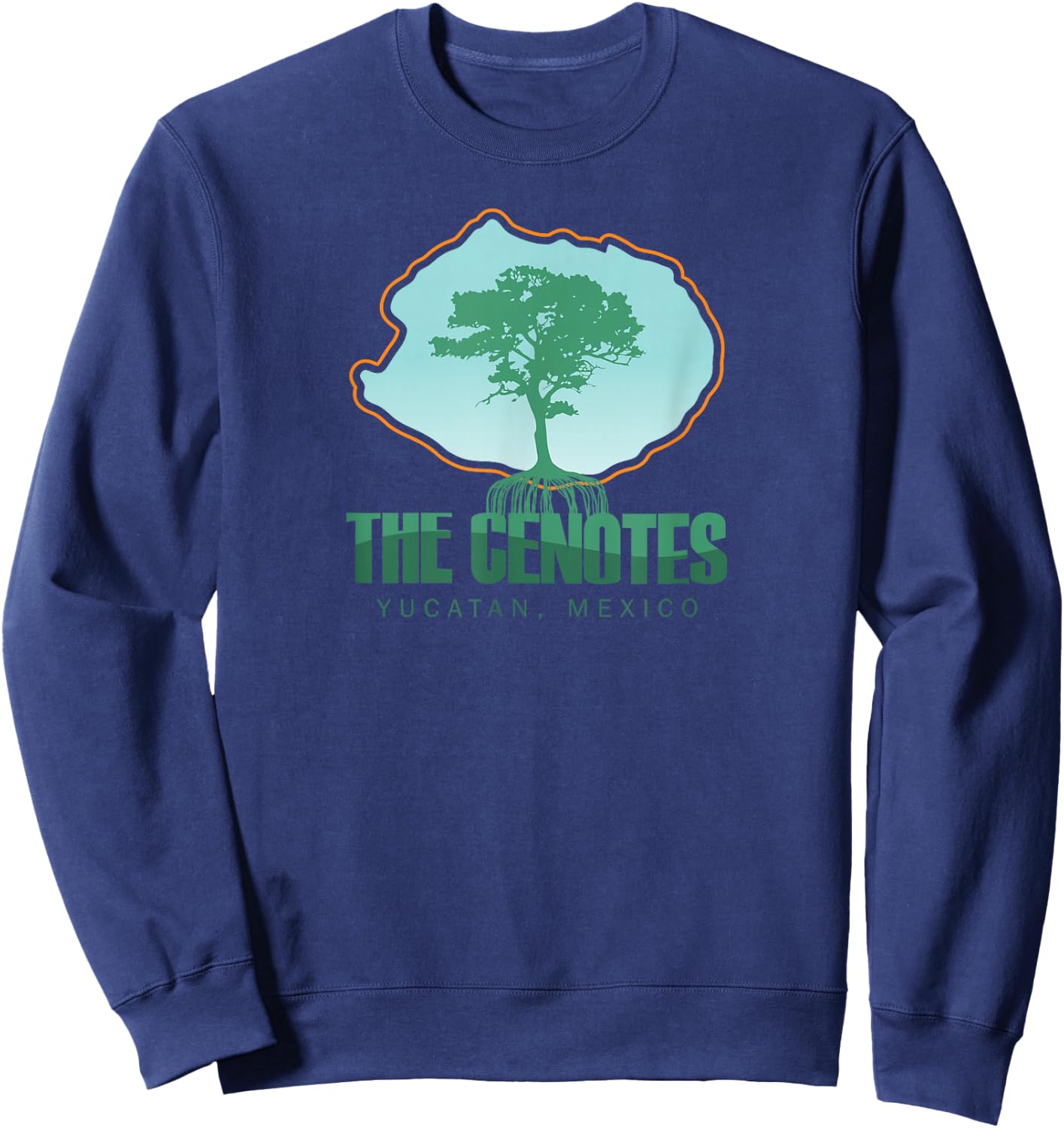 The Cenotes - Yucatan, Mexico Sweatshirt - Sweatshirt | Navy