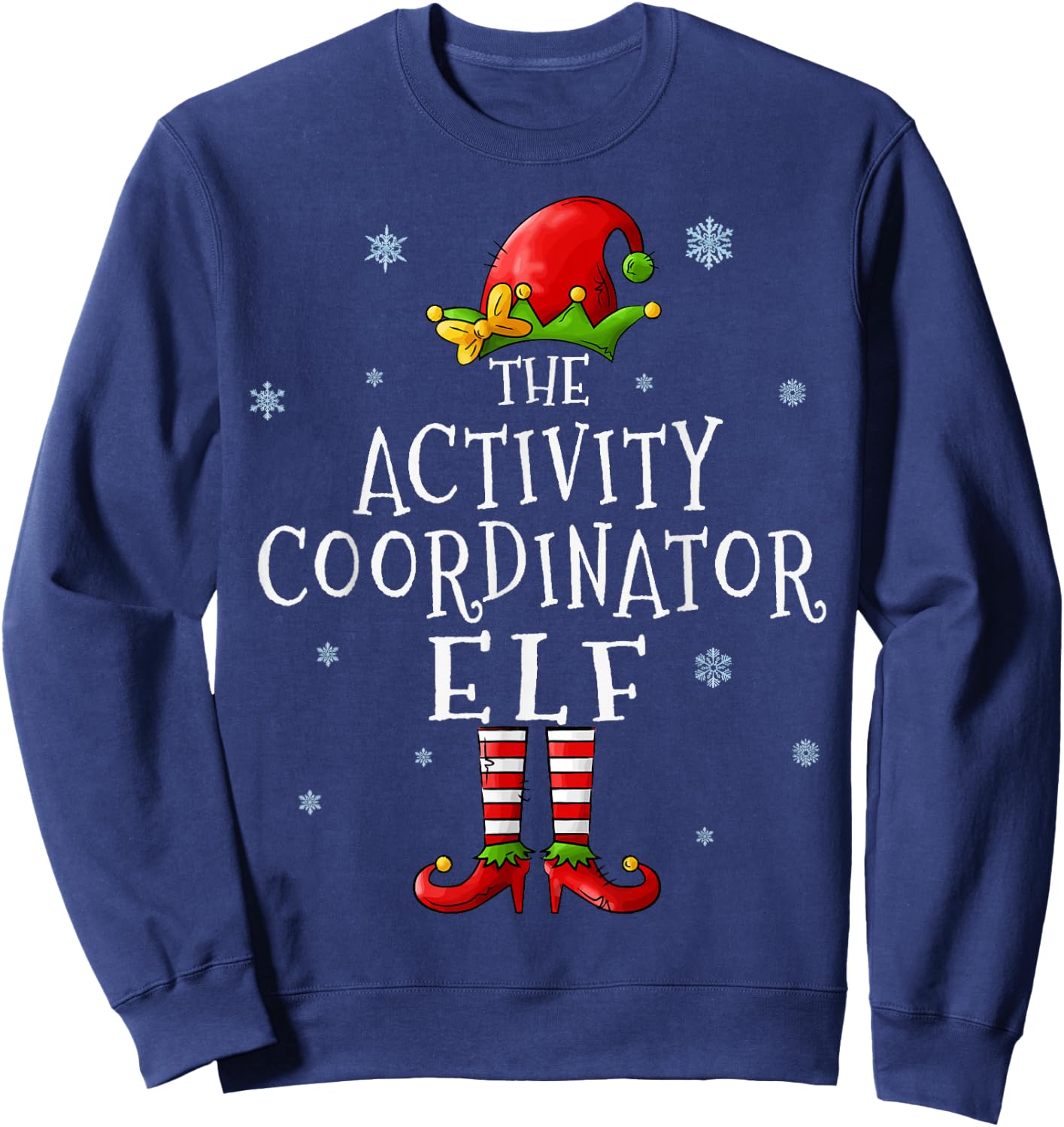 Activity Coordinator Elf Funny Groupe Matching Christmas Sweatshirt - Sweatshirt | Navy