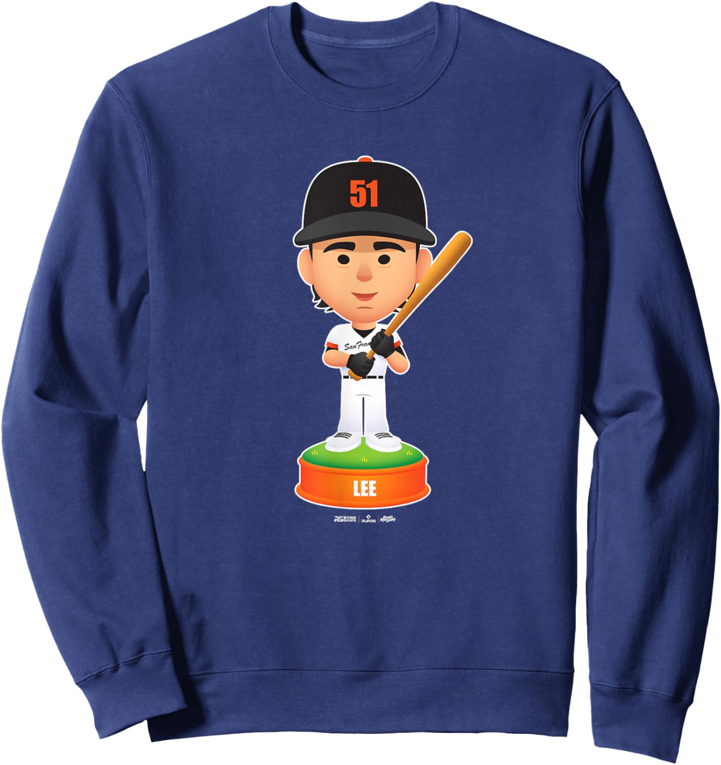Jung Hoo Lee San Francisco Baseball Bobblehead MLBPA Sweatshirt - Sweatshirt | Navy