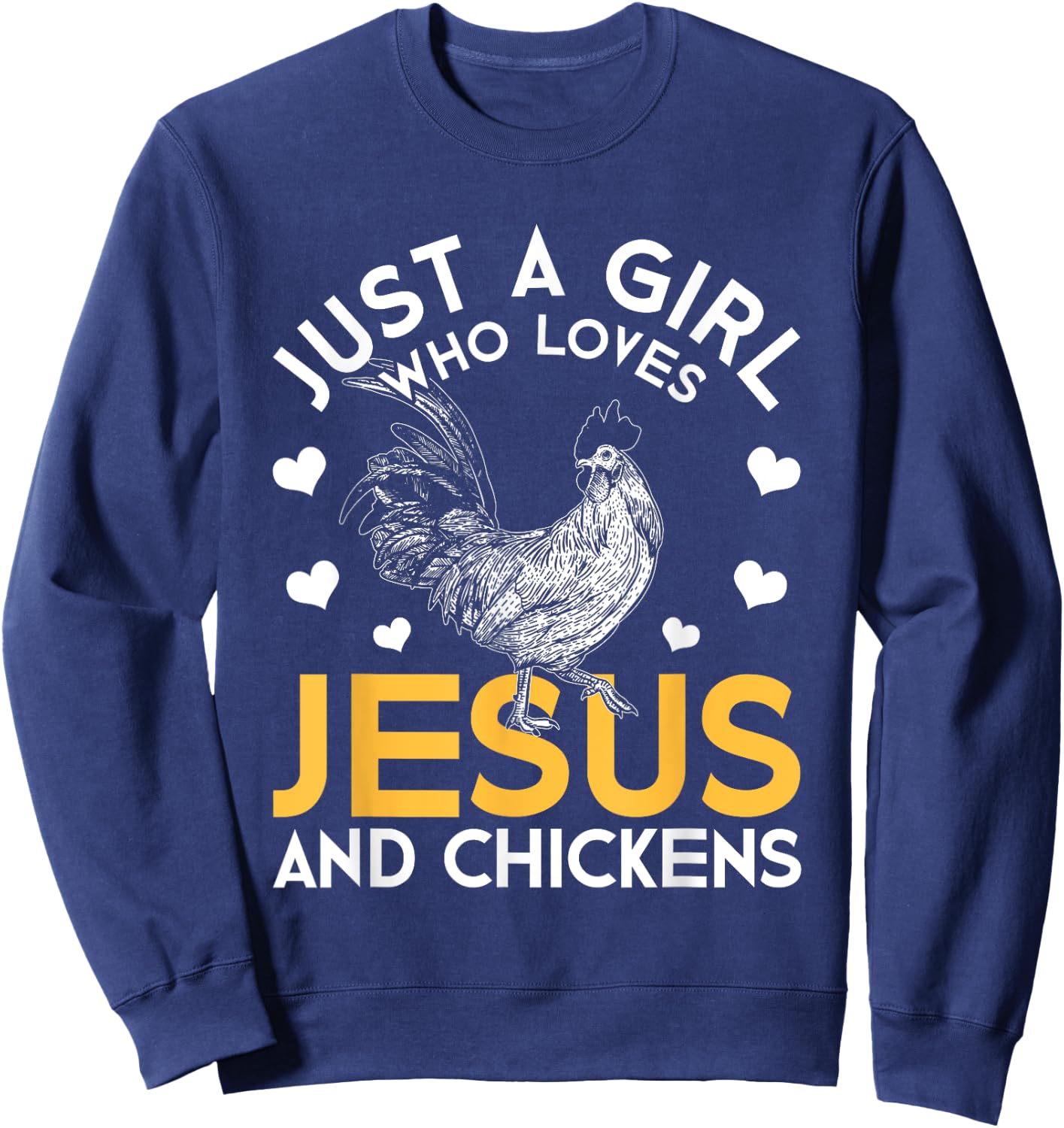 Christian Funny Religious Farmer Women Gift Jesus Sweatshirt - Sweatshirt | Navy