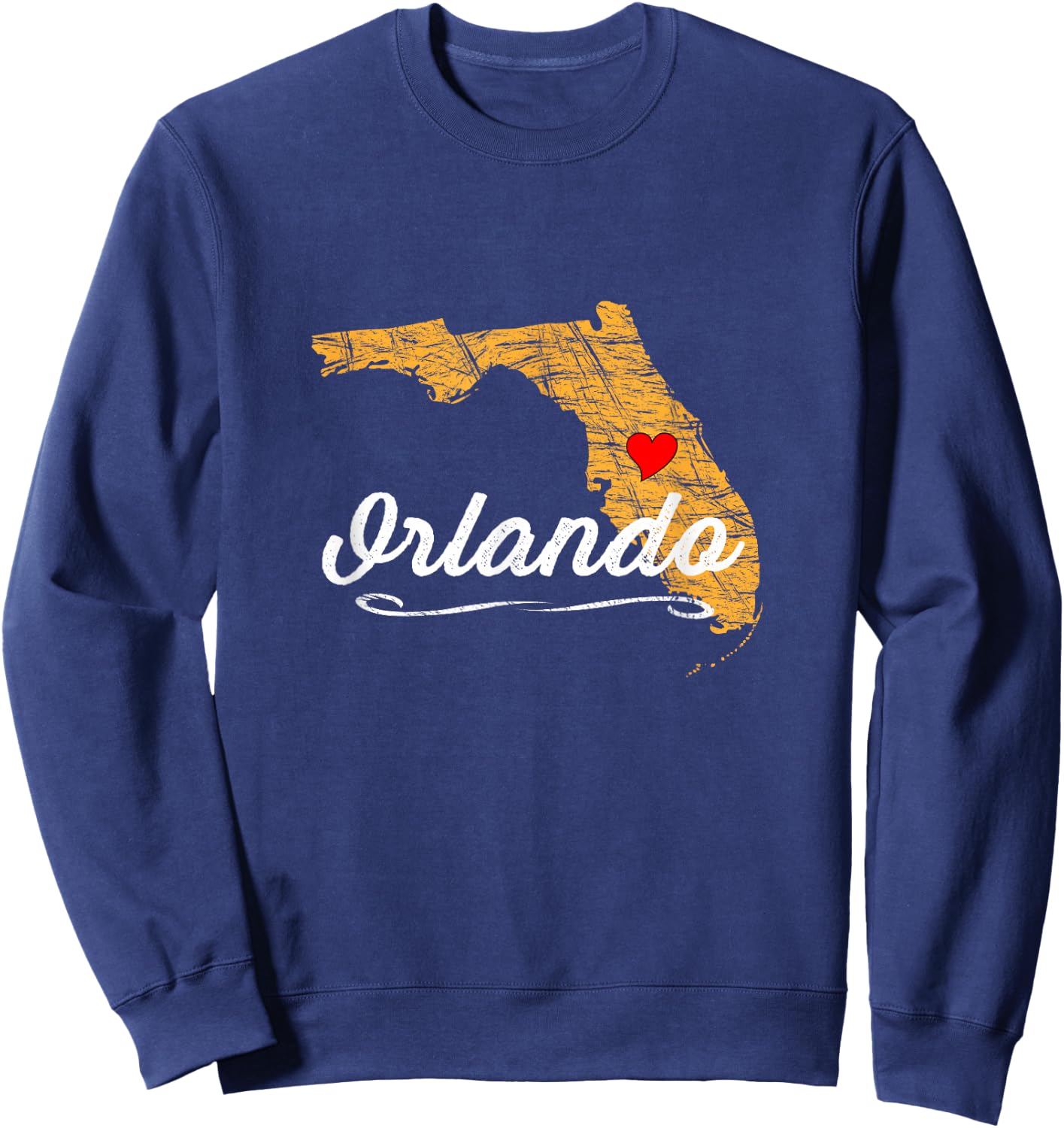 City of ORLANDO FLORIDA | Vacation Souvenir - Merch -Graphic Sweatshirt - Sweatshirt | Navy