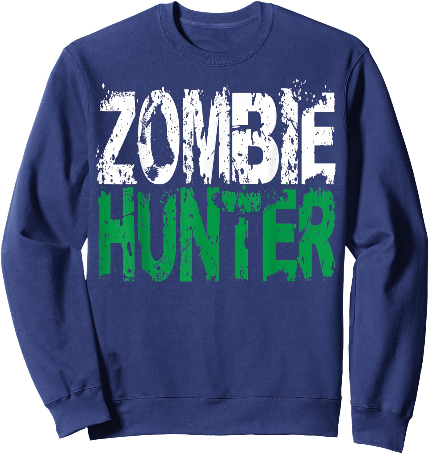 Halloween Zombie Hunter shirt Funny Party Gift Kids Boys Sweatshirt - Sweatshirt | Navy
