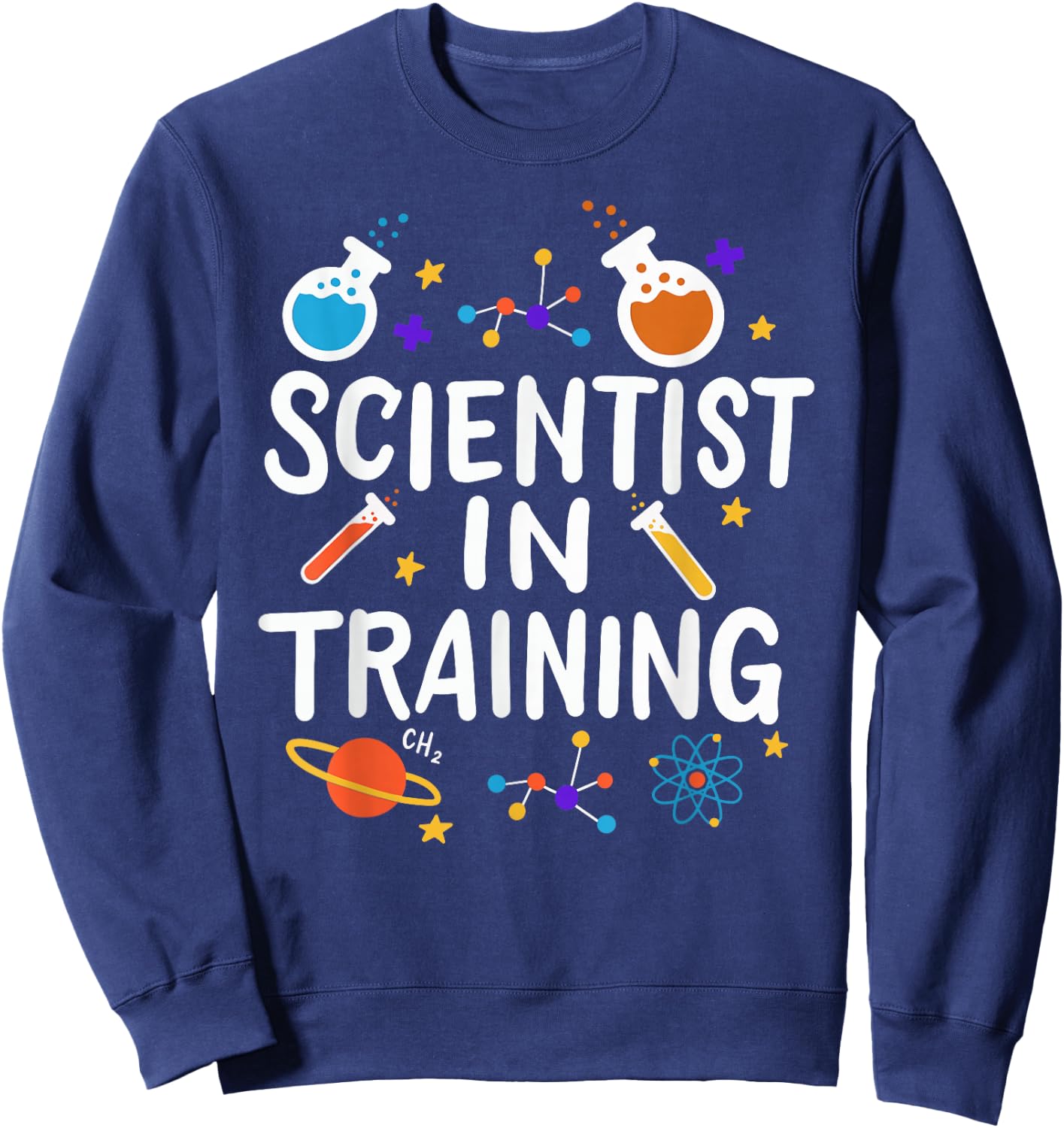 Science Kids School Studying Funny Scientist in Training Sweatshirt - Sweatshirt | Navy