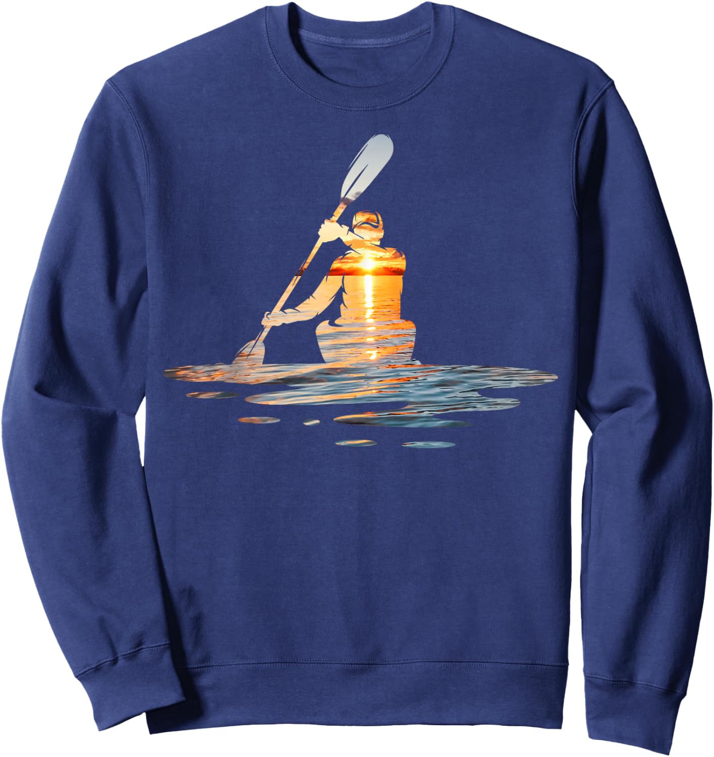 Kayaking Silhouette Kayak Kayaker Sweatshirt - Sweatshirt | Navy