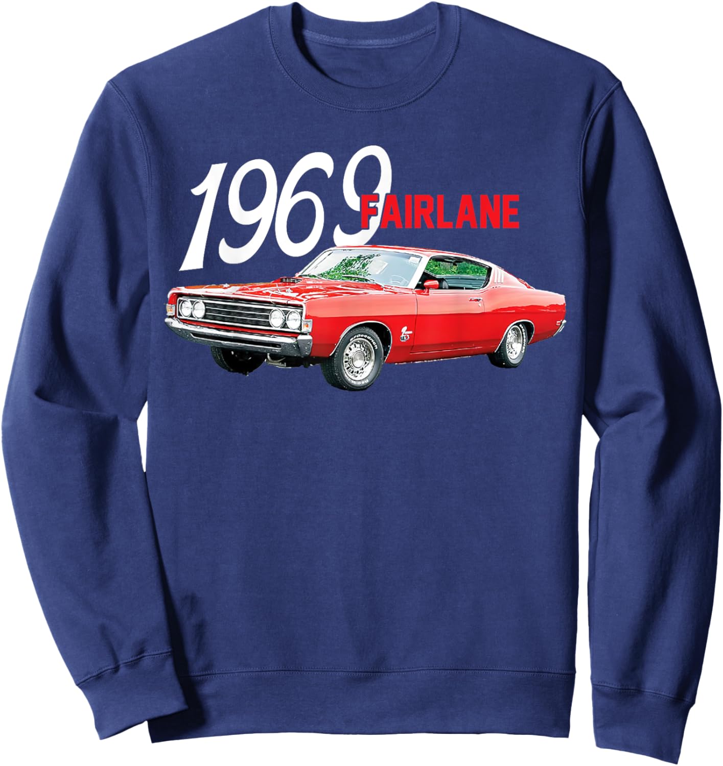 1969 69 Fairlane Classic Car Sweatshirt - Sweatshirt | Navy