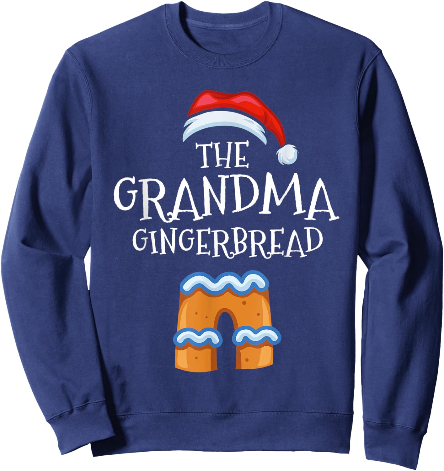 Grandma Gingerbread Family Matching Group Christmas Gift Sweatshirt - Sweatshirt | Navy