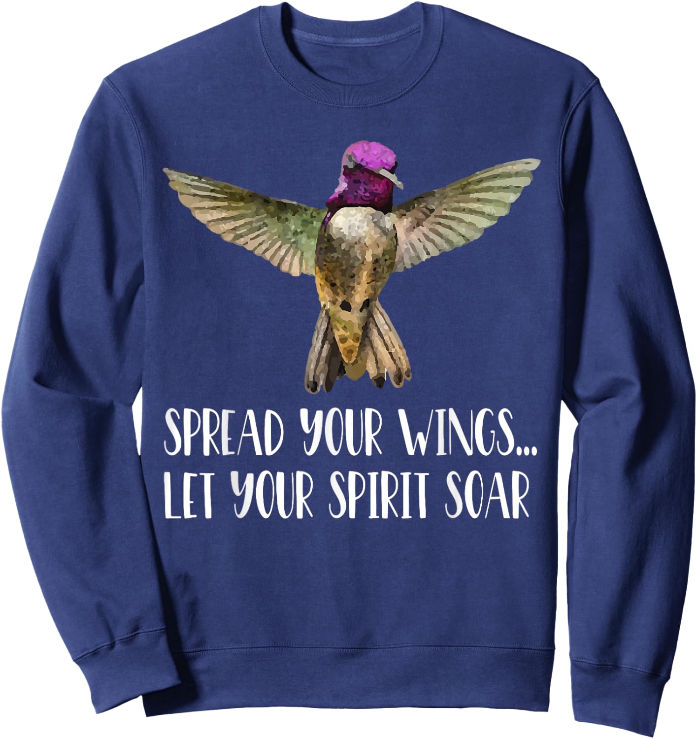 Hummingbird Costa's Hummingbird Birdwatching gift Sweatshirt - Sweatshirt | Navy