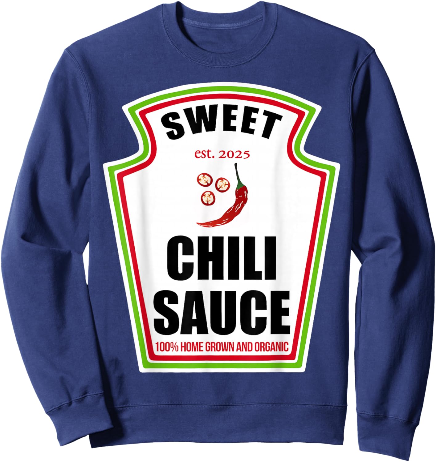 Sweet Chili Sauce Condiment Spice Costume Party Matching Sweatshirt - Sweatshirt | Navy