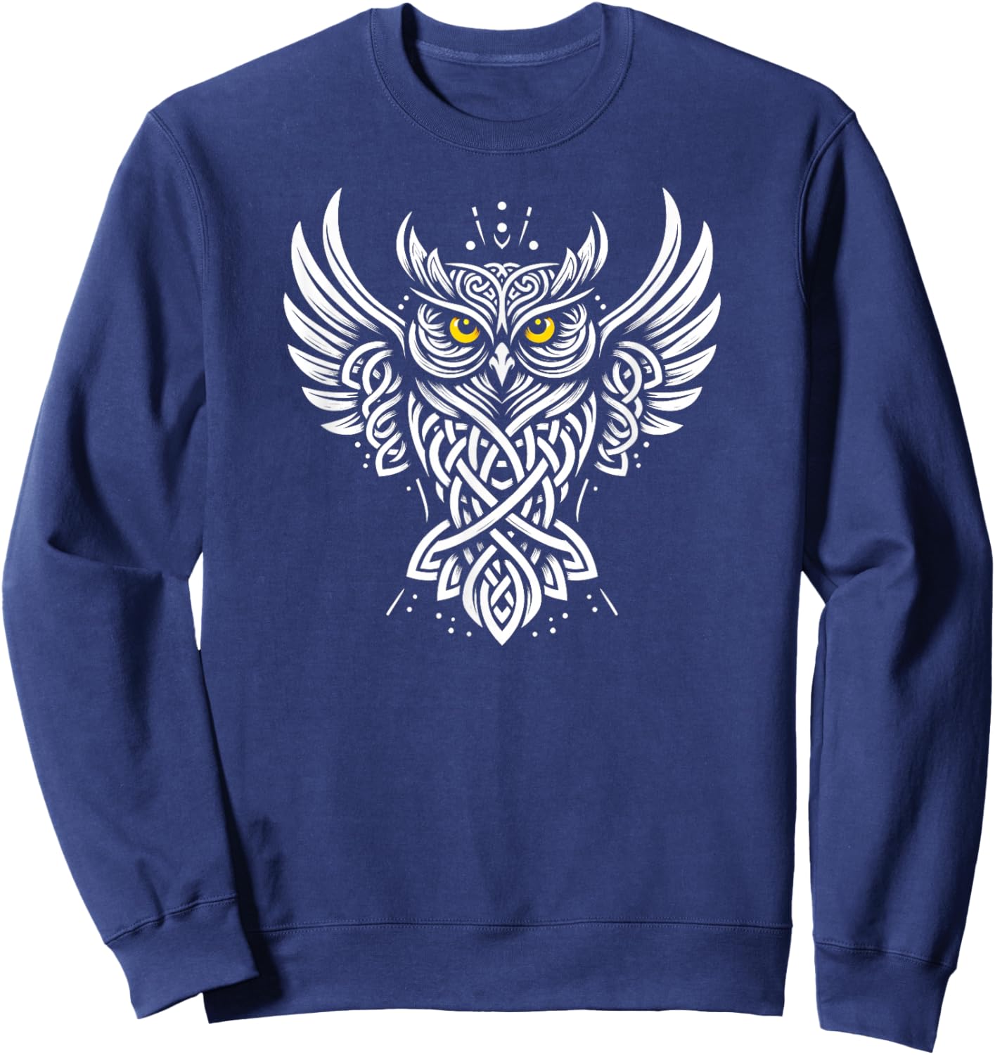 Tribal Tattoo Celtic Owl Sweatshirt - Sweatshirt | Navy