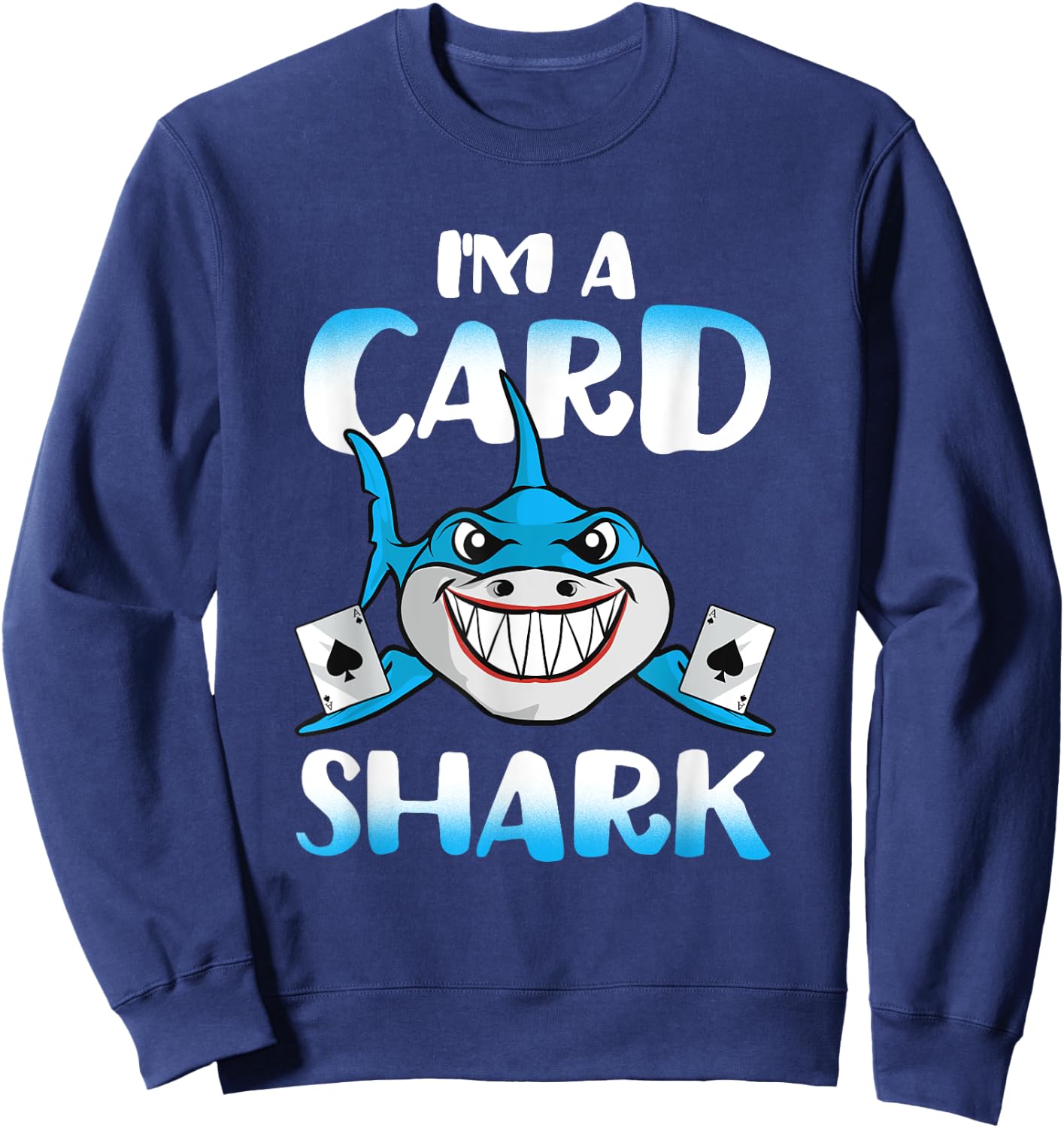 Poker Card Shark Casino Gamble Beach Sweatshirt - Sweatshirt | Navy