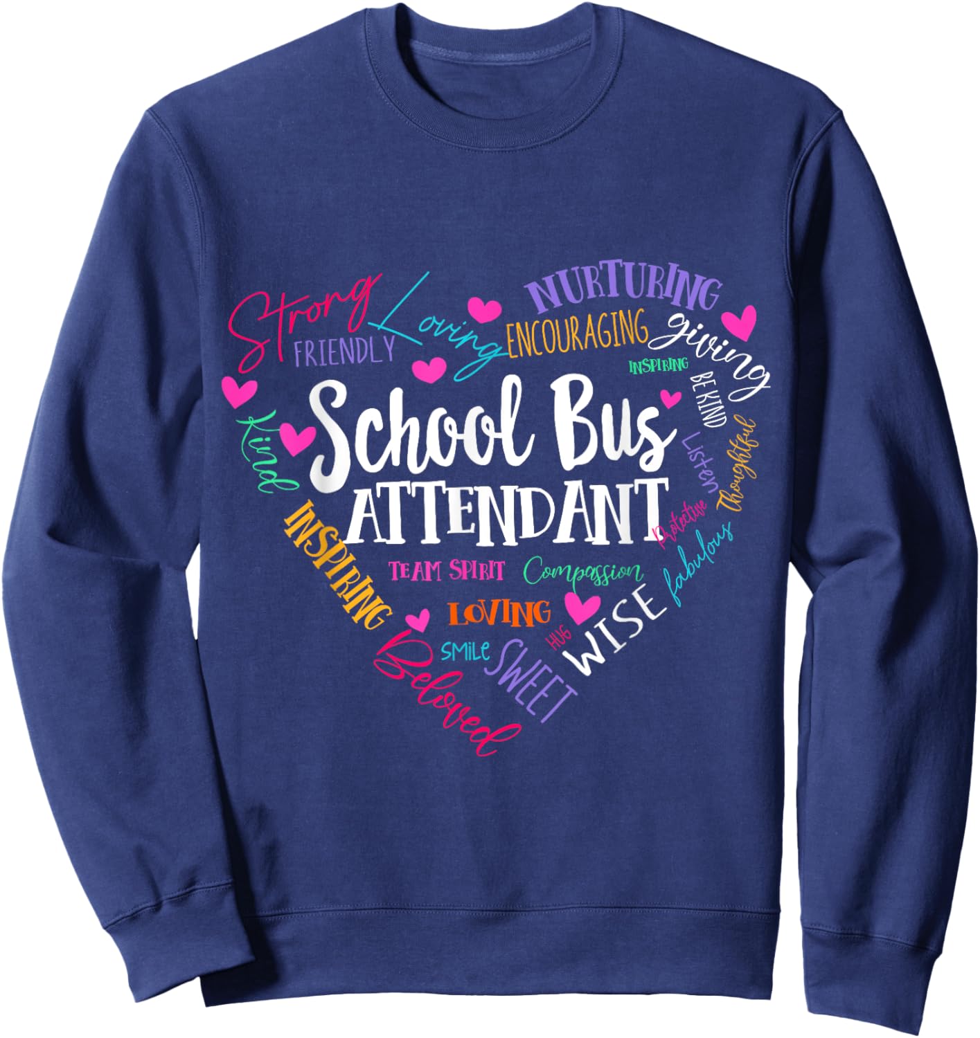 School Bus Attendant Squad Back-to-School Matching Group Sweatshirt - Sweatshirt | Navy