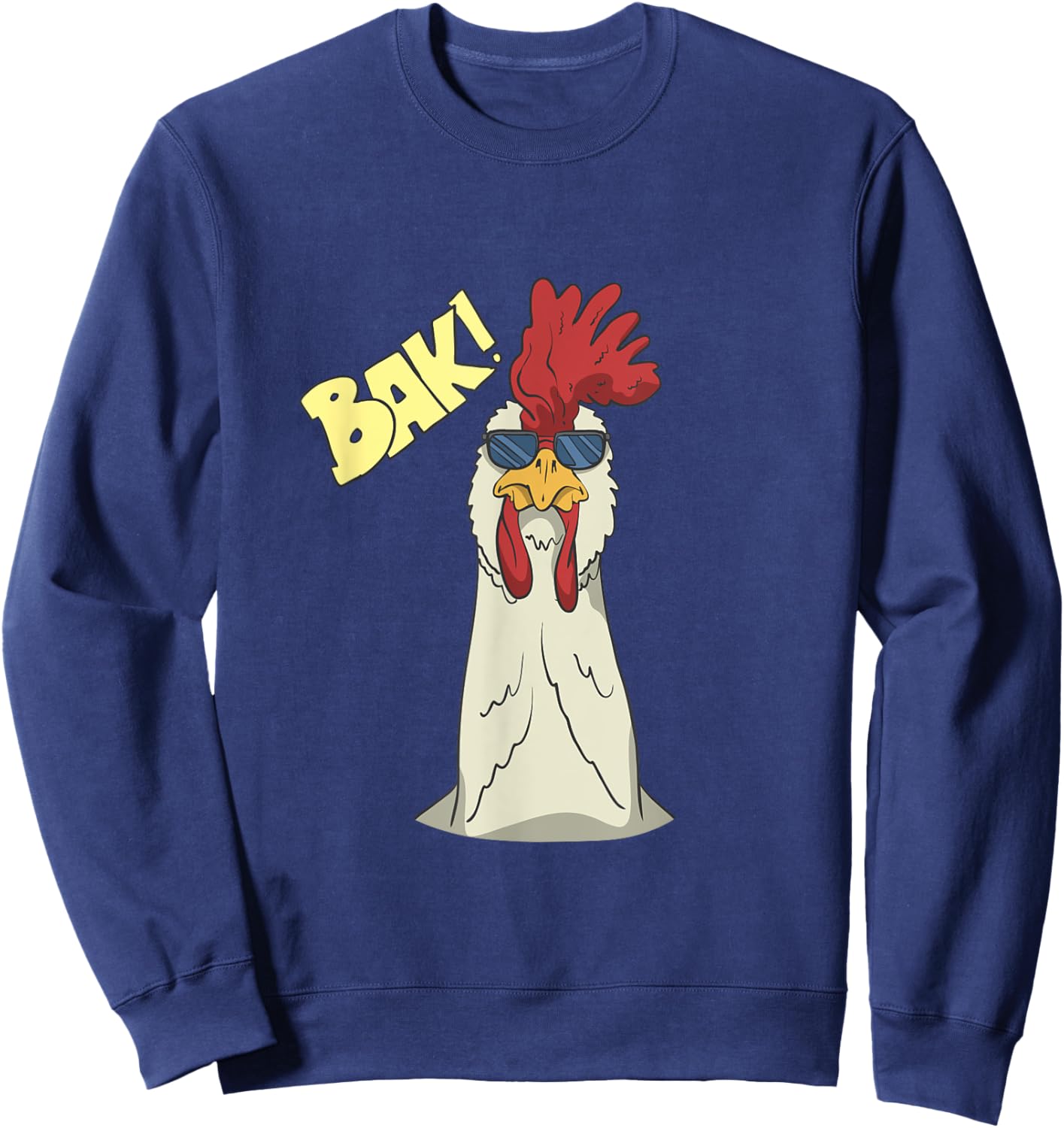 Rooster With Sunglasses Sweatshirt - Sweatshirt | Navy