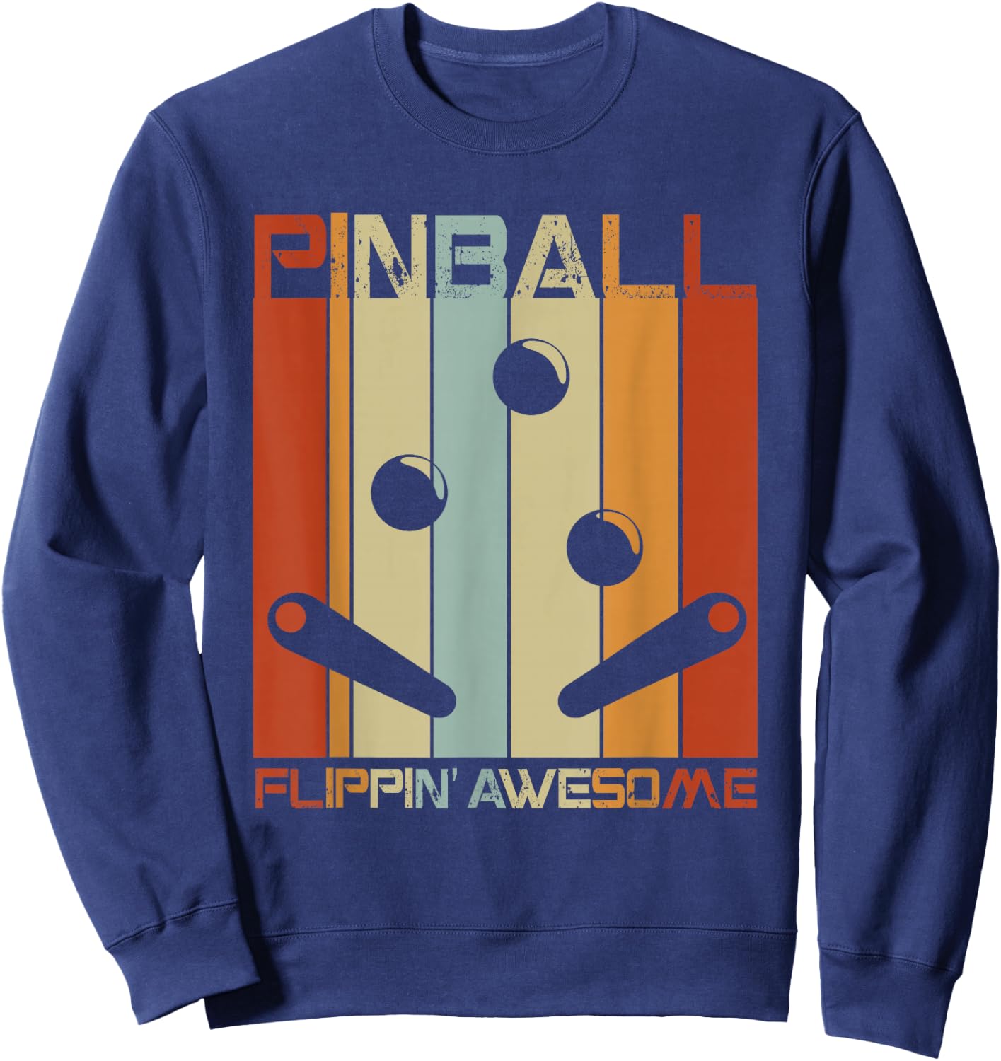 Pinball Funny Retro Vintage Arcade Game Machine Lover Gift Sweatshirt - Sweatshirt | Navy