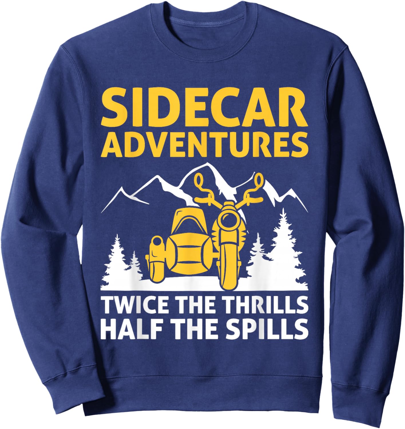 Sidecar Motorcycle Motorcyclist Bike Motorbike Sidecar Rider Sweatshirt - Sweatshirt | Navy