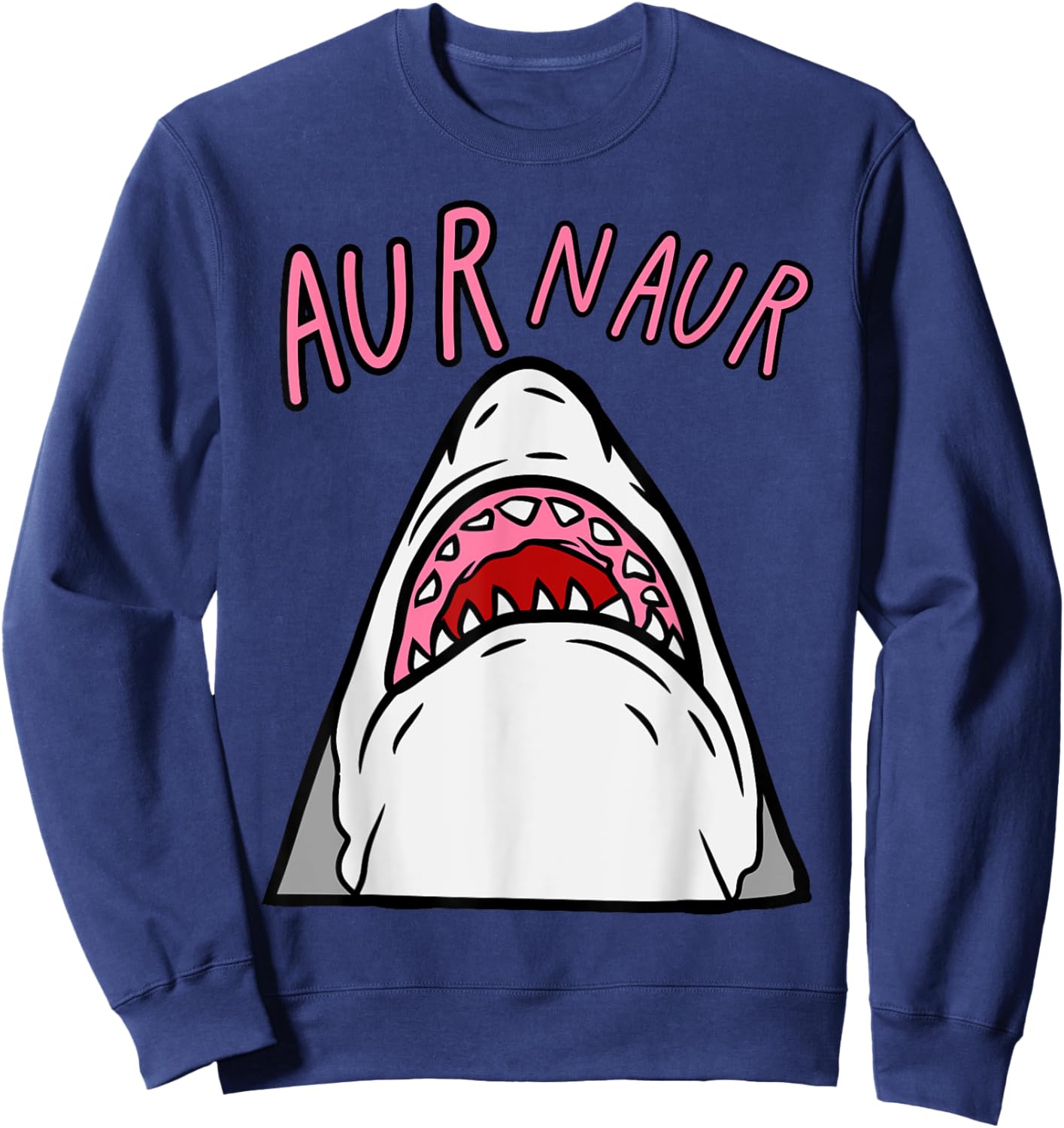 Aur Naur Funny Shark Sweatshirt - Sweatshirt | Navy