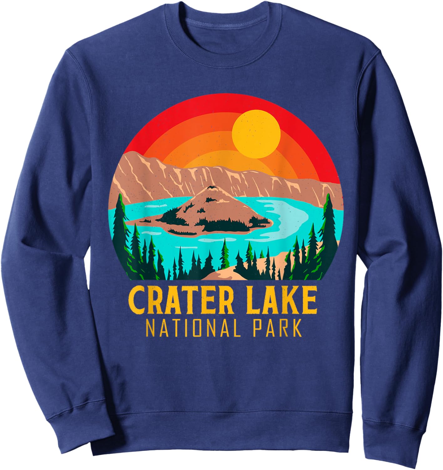 Crater Lake Souvenir National Park Hiking Nature Sweatshirt - Sweatshirt | Navy
