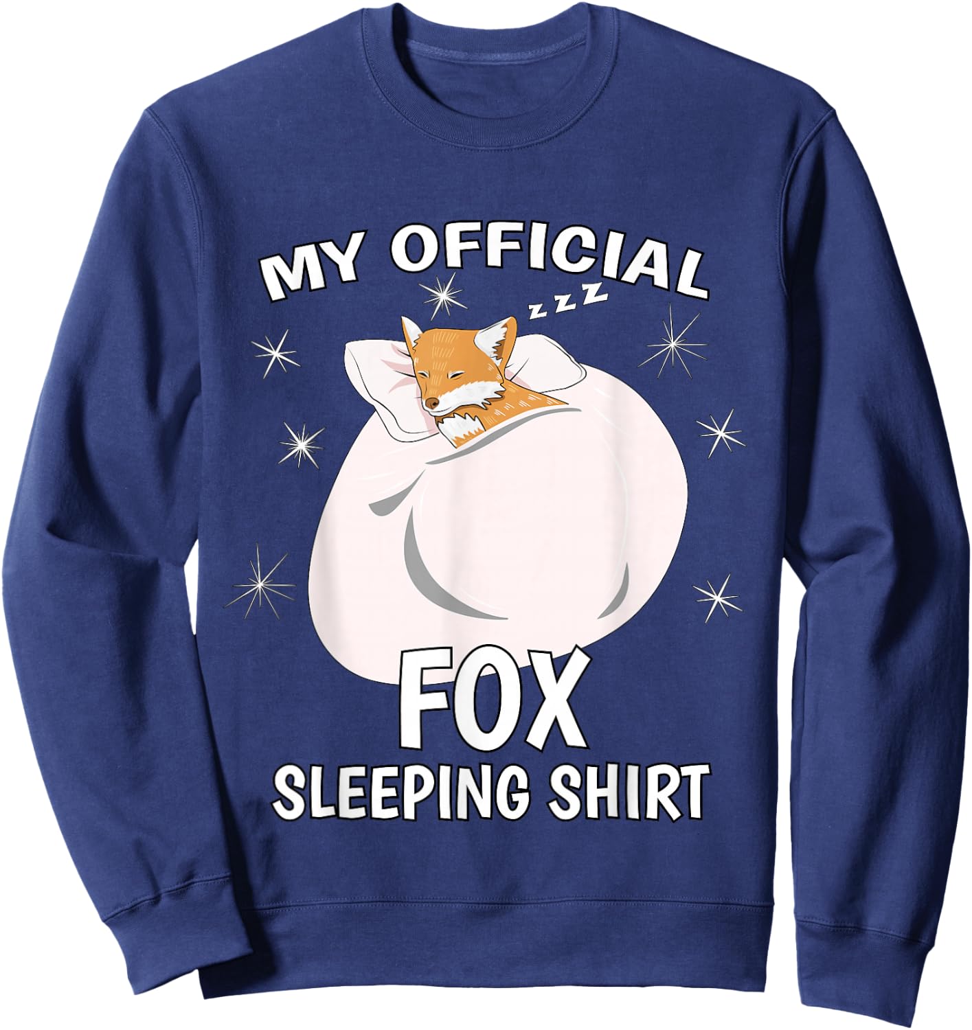 My Official Sleeping Shirt PJ Pajama Top Fox Sweatshirt - Sweatshirt | Navy