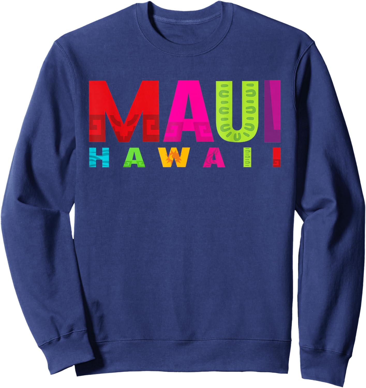 Surf Maui Hawaii Island Hawaiian Beach Surfing Aloha Surfer Sweatshirt - Sweatshirt | Navy