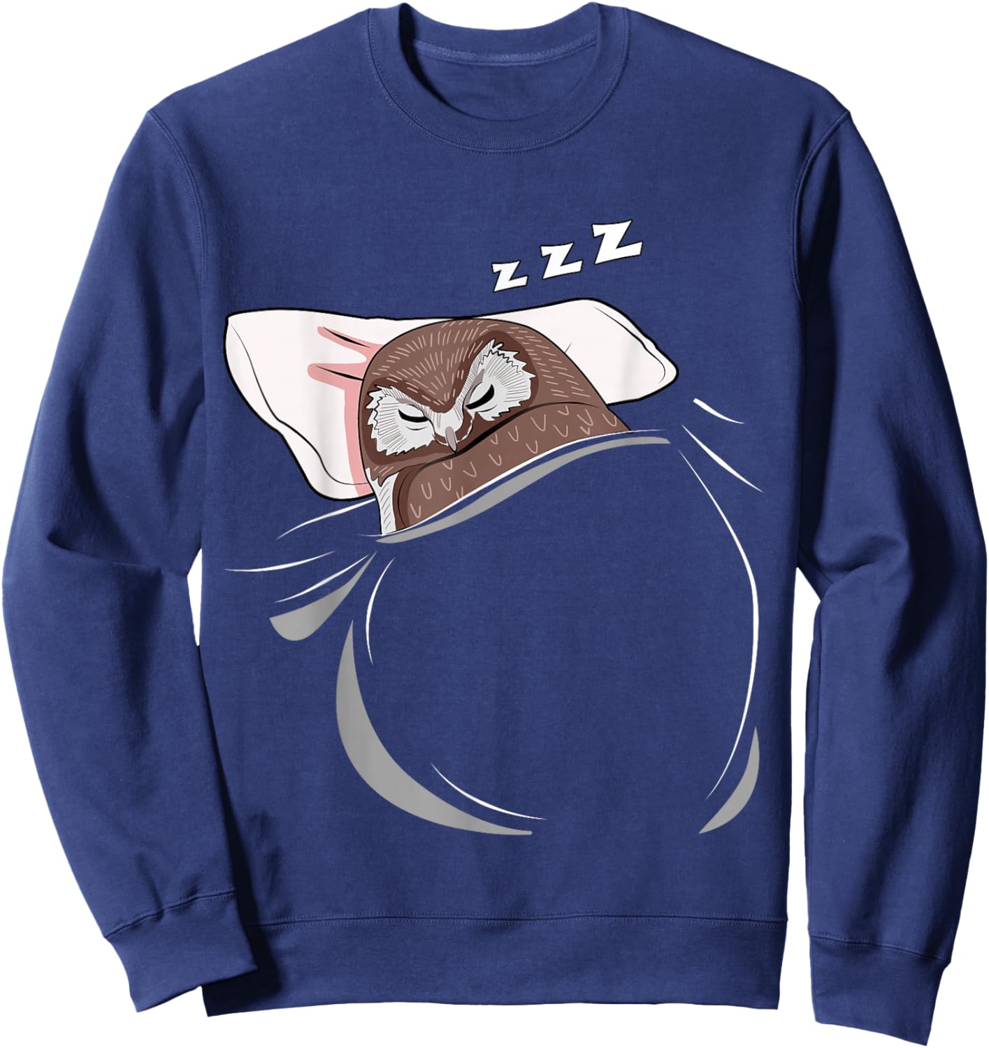 Owl Sleeping Animal Pajamas Nap PJs Outfit Gift Owl Sweatshirt - Sweatshirt | Navy