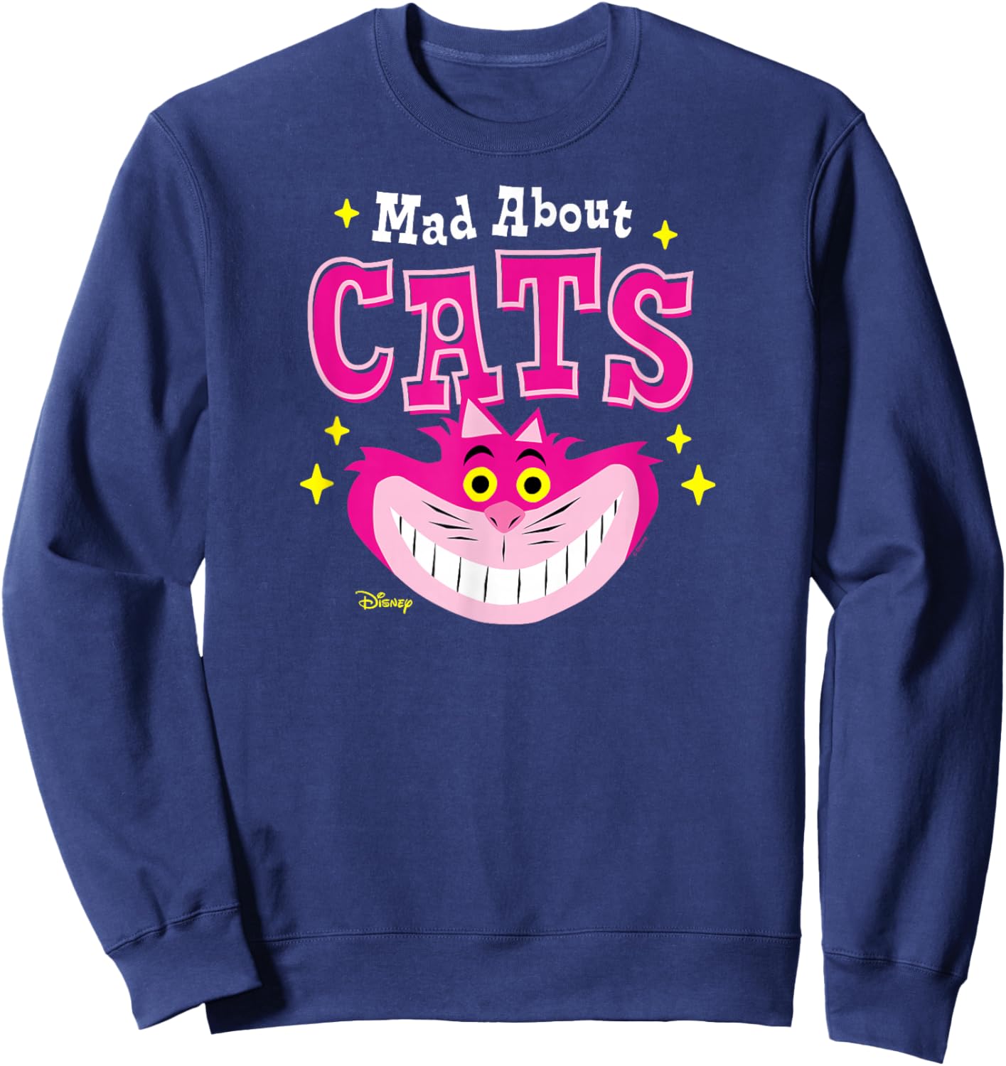 Alice in Wonderland - Cheshire Mad About Cats Sweatshirt - Sweatshirt | Navy