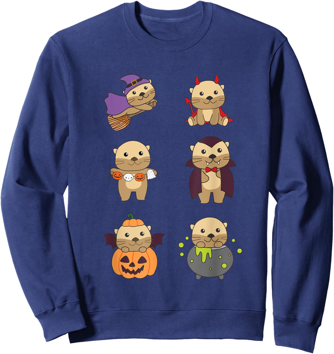 Otter Halloween Costume Otter Halloween Sweatshirt - Sweatshirt | Navy