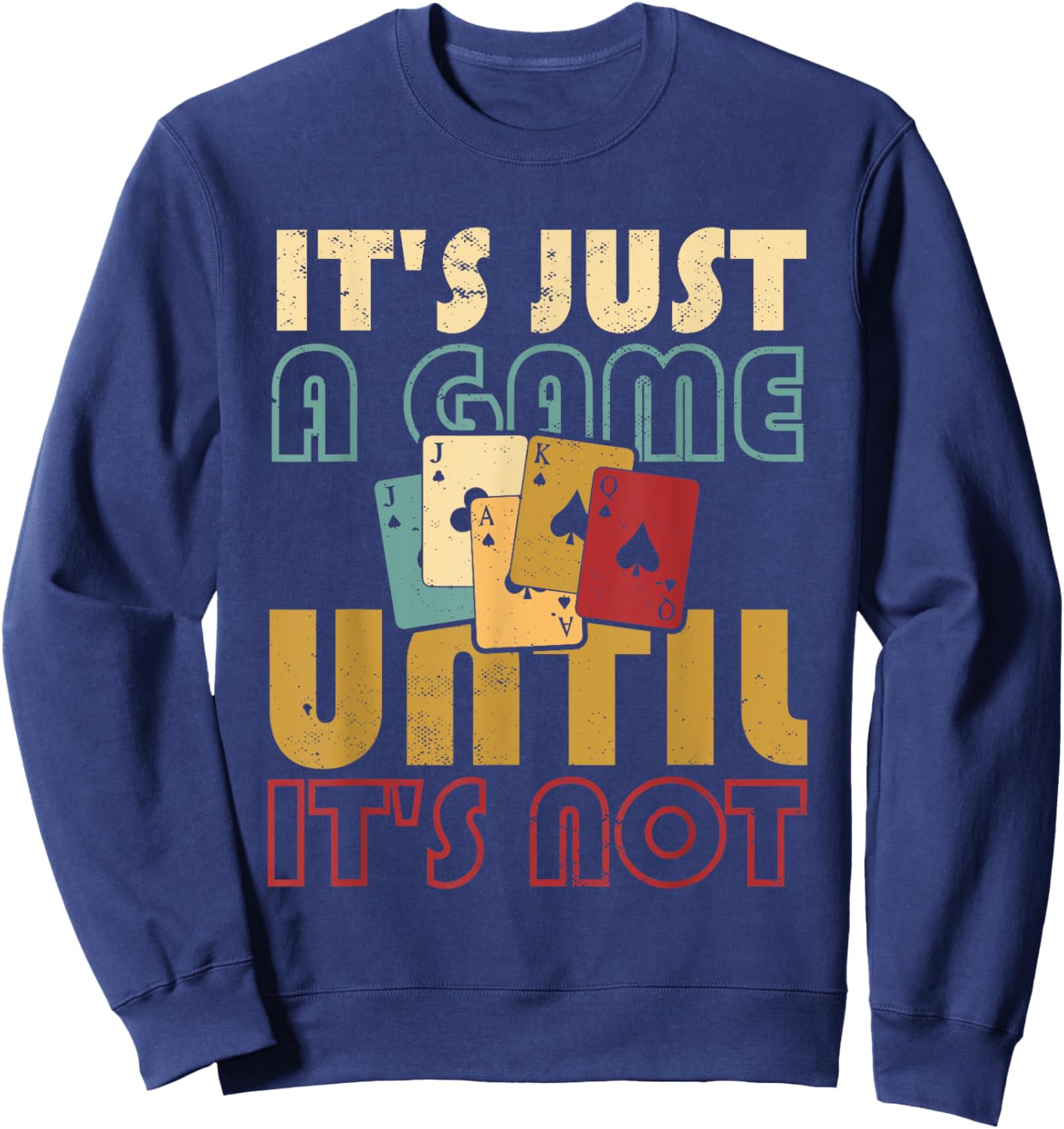 Funny Card Game Playing Euchre Player Gifts Euchre Player Card Game Lover Euchre Playing Sweatshirt - Sweatshirt | Navy