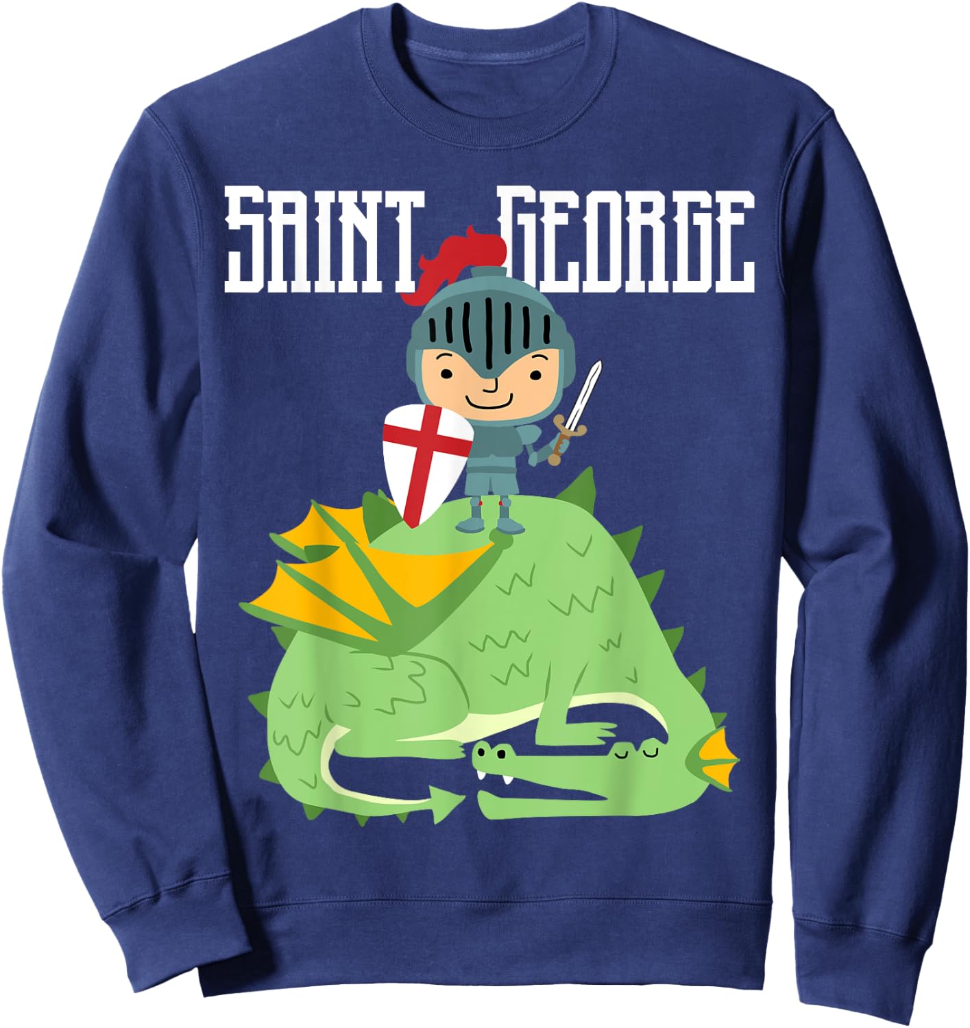 St. George and the Dragon Catholic Saint Kids Boys Sweatshirt - Sweatshirt | Navy