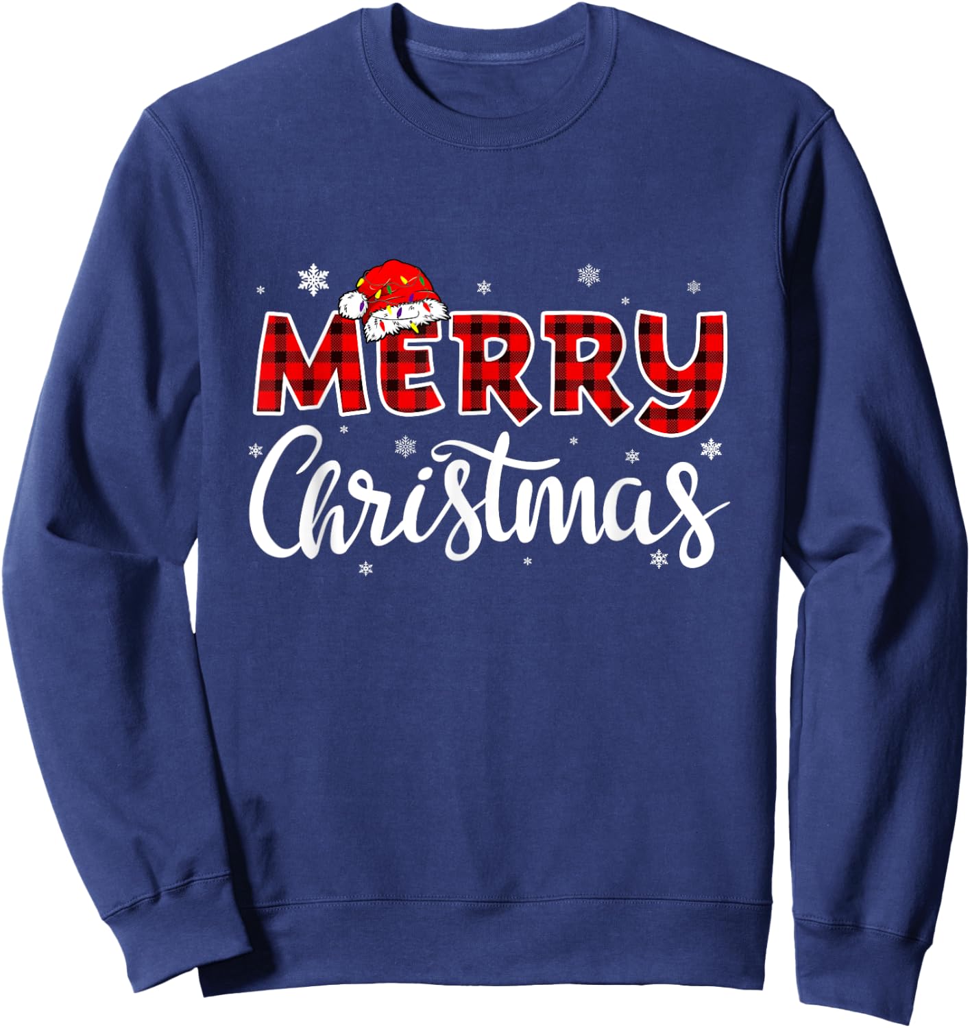 Merry Christmas Reindeer Xmas Family Women Men Funny Sweatshirt - Sweatshirt | Navy