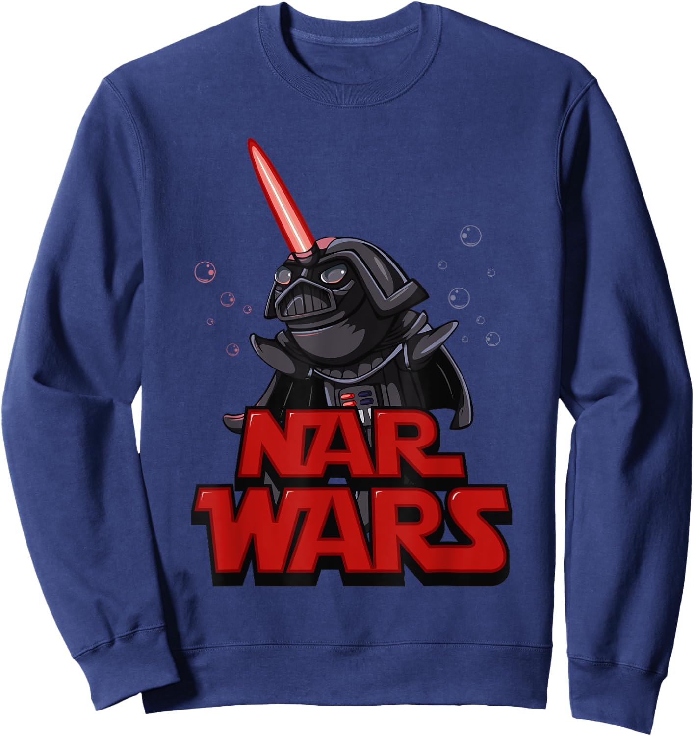 Nar Wars Epic Narwhal Movie Parody Lover Gift Sweatshirt - Sweatshirt | Navy