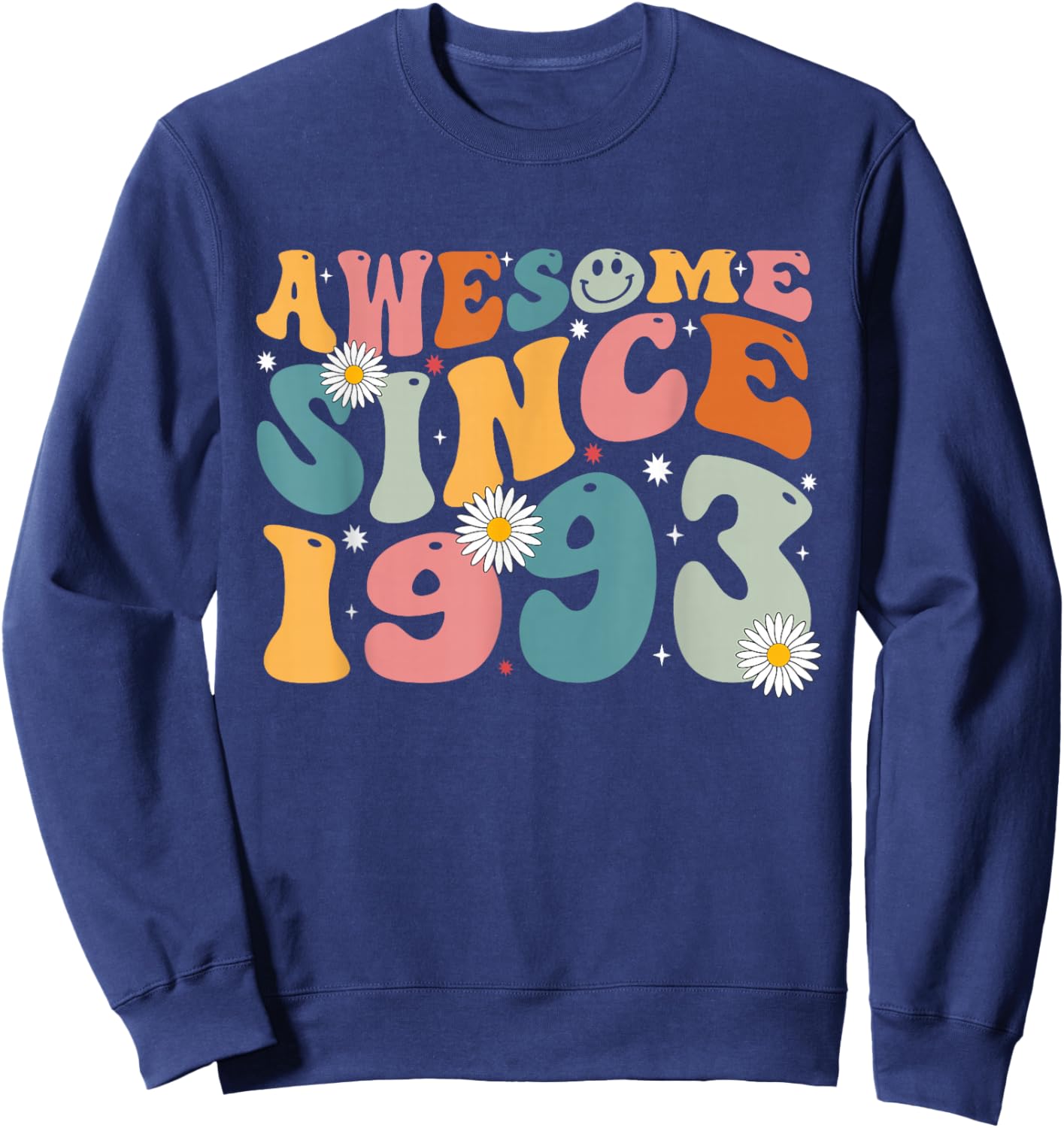 Awesome Since 1993 32nd Birthday Retro Gifts Born In 1993 Sweatshirt - Sweatshirt | Navy